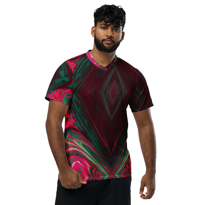 Crimson Rift Boxy Football Jersey product image (1)