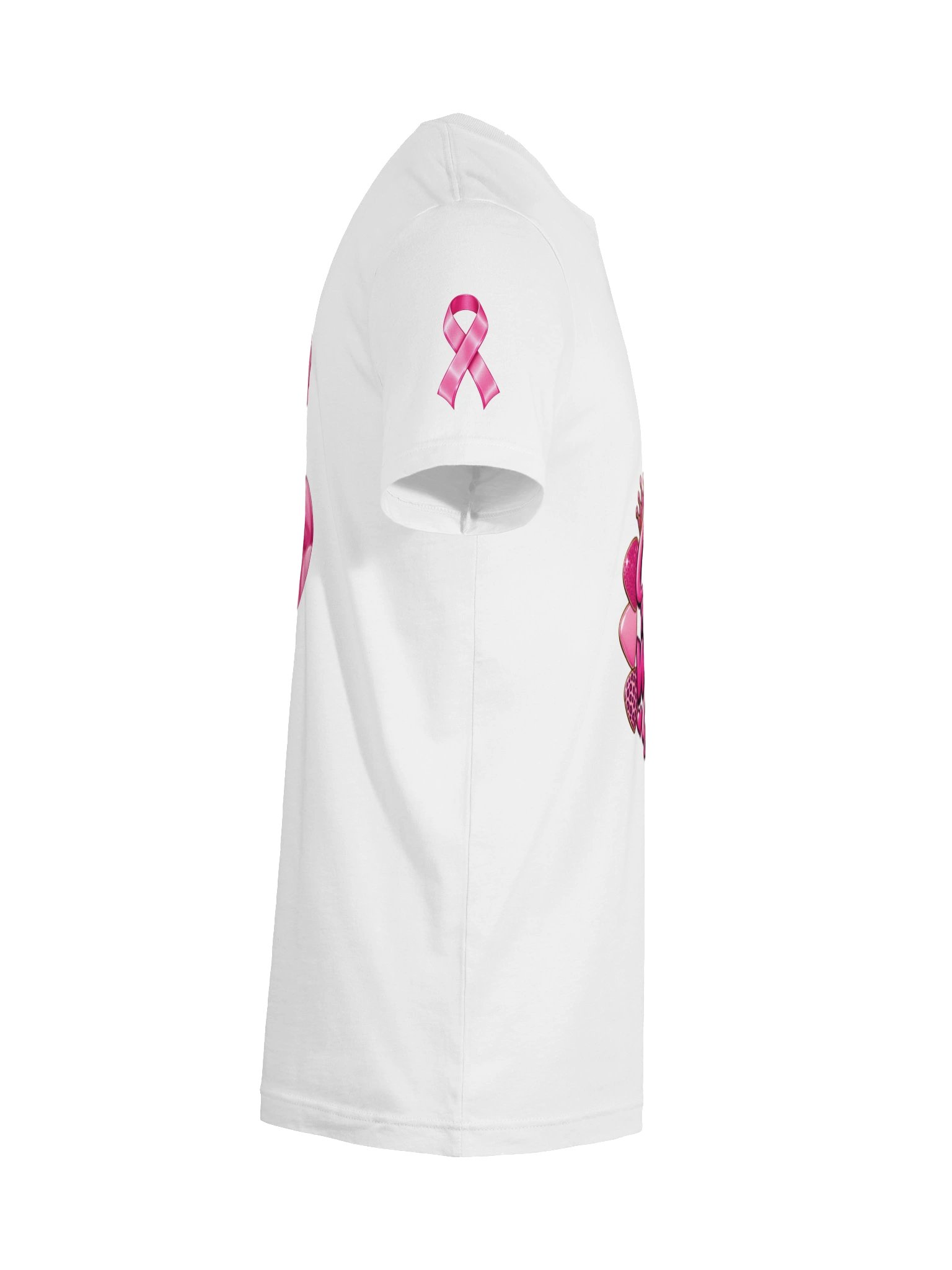 Cancer Picked the Wrong Girl Pink Heart Tee product image (109)