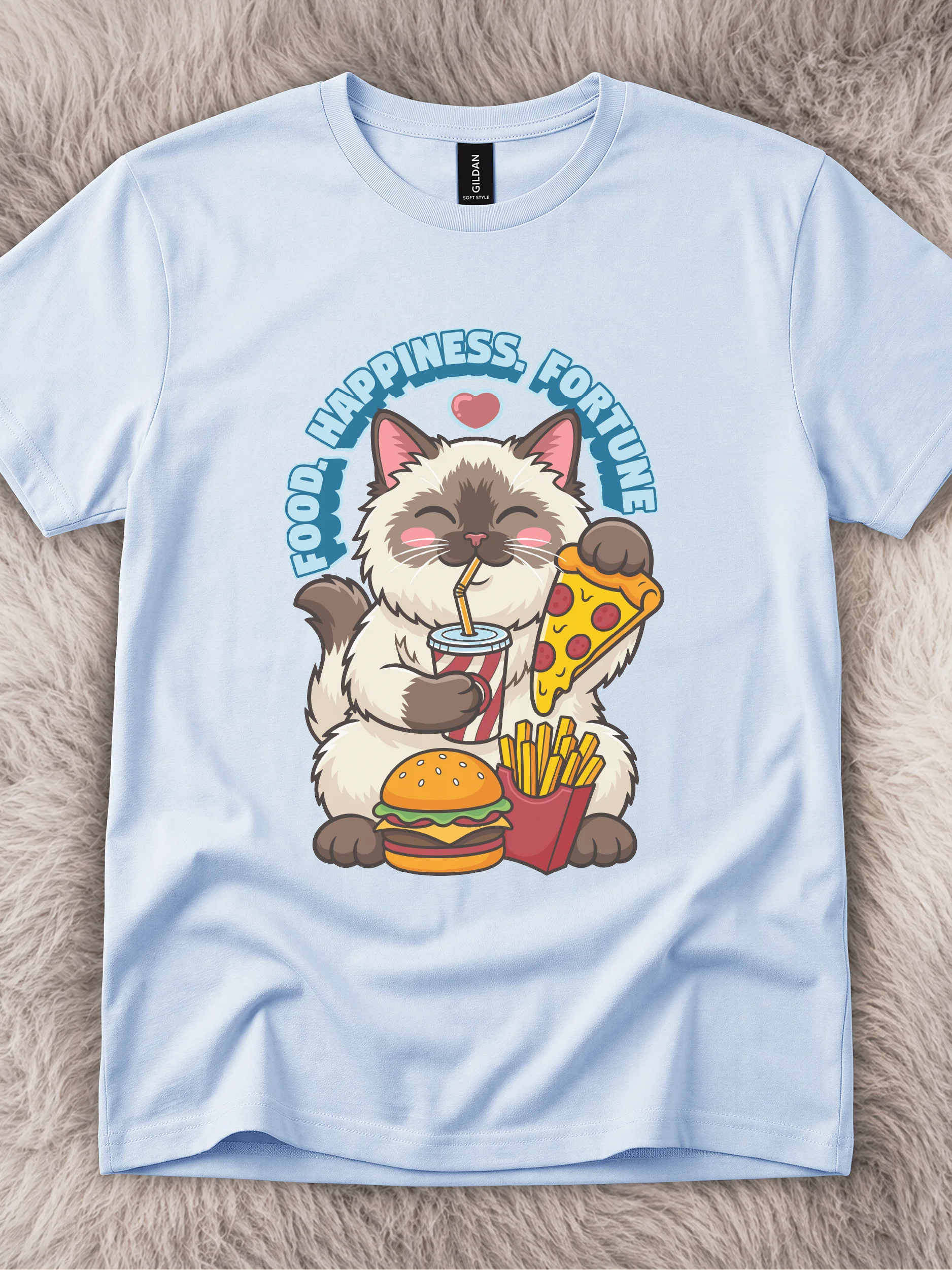 Food. Happiness. Fortune. Tee product image (1)