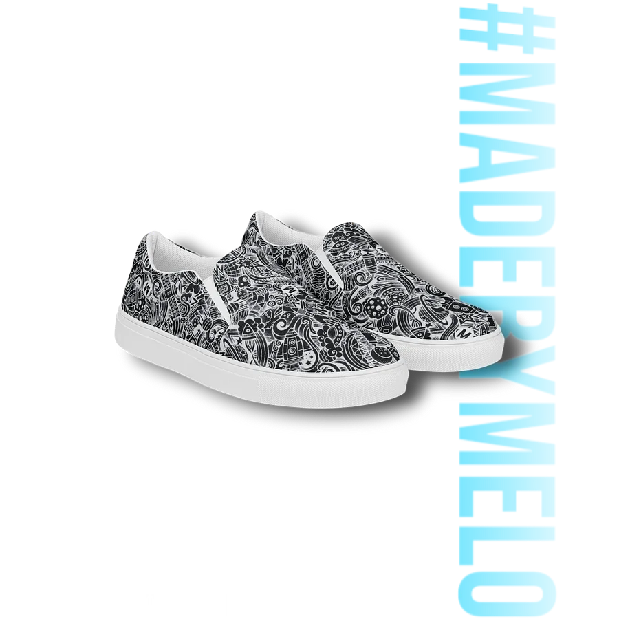 Dark Space Scribble - Men's Slip-ons | #MadeByMELO product image (4)