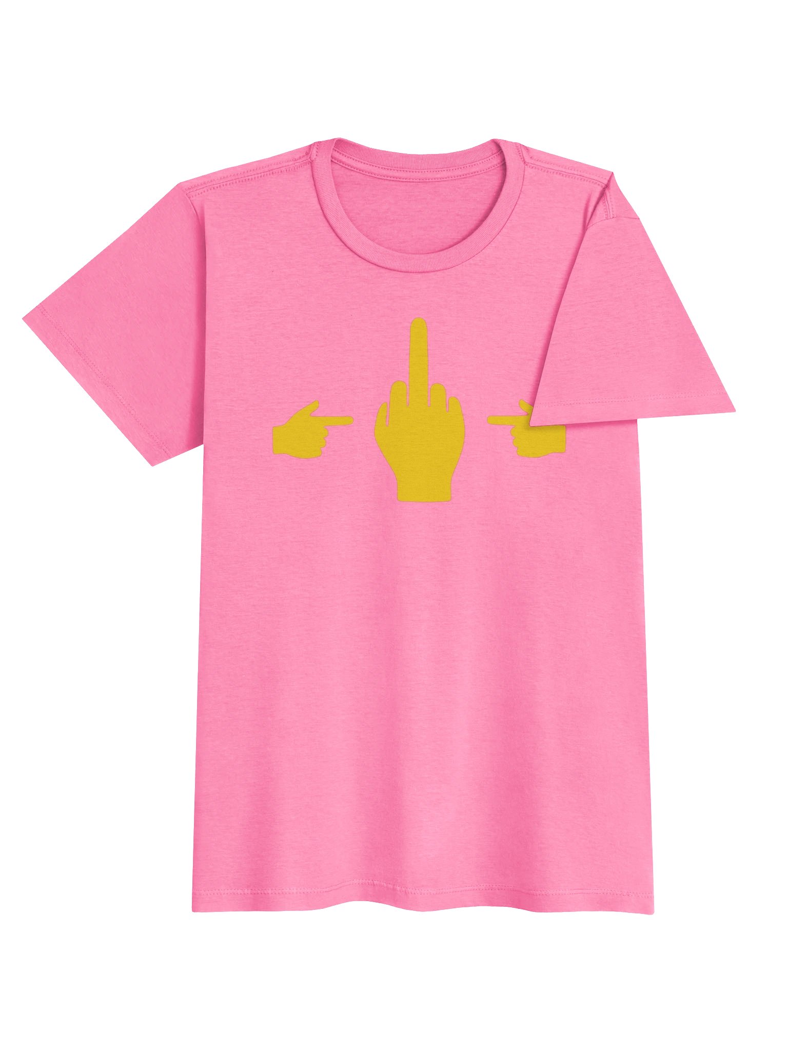 No Middle Finger Point ShopCo Yellow Gildan Women’s Tee product image (4)