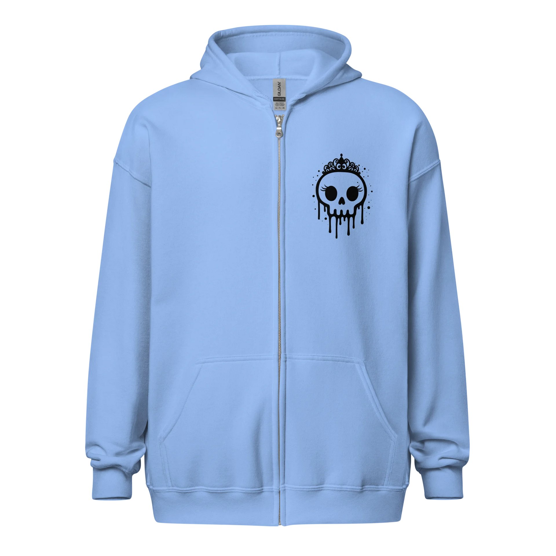 Princess of Chaos Skull Zip Hoodie - Black product image (1)