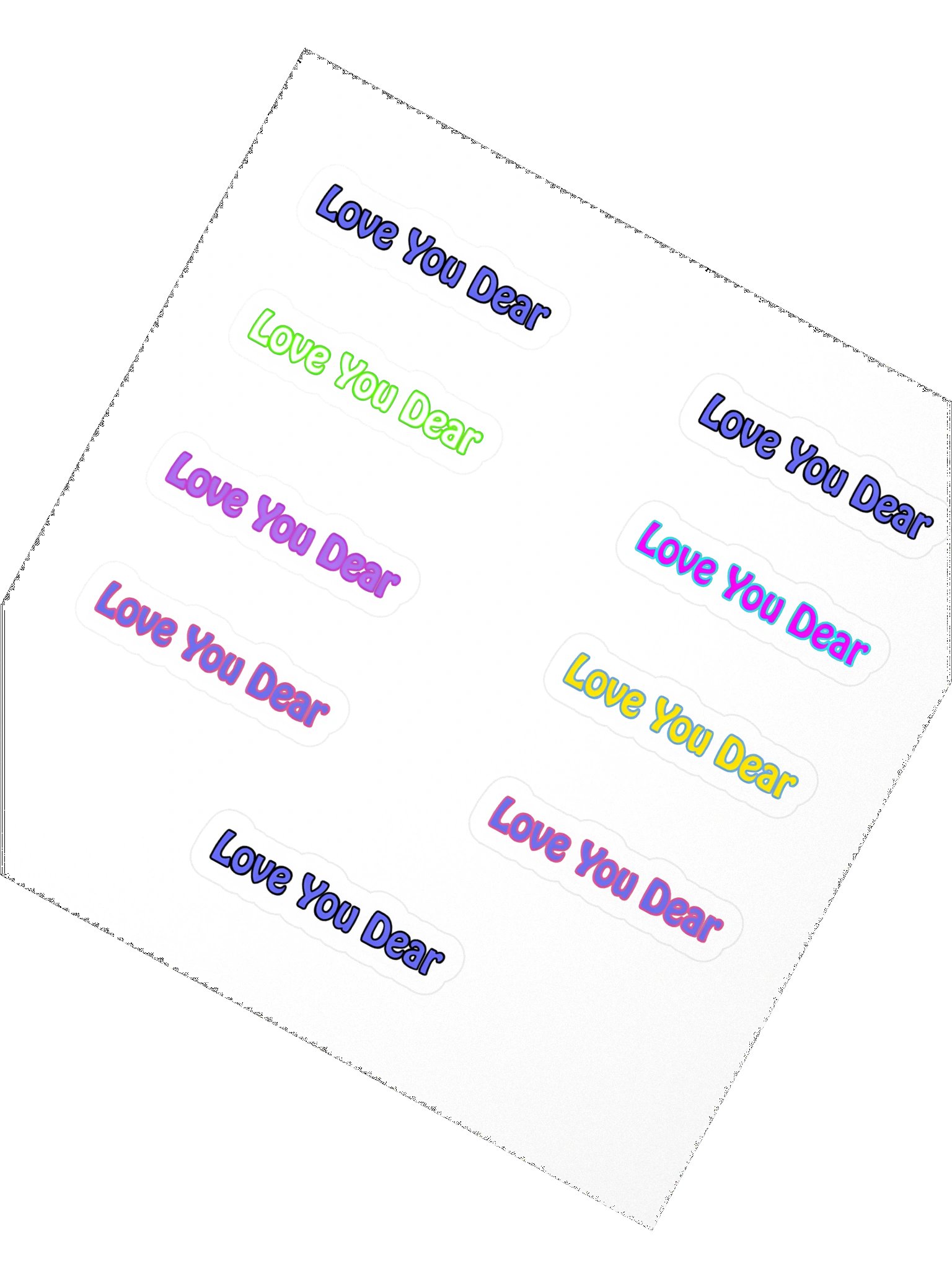 Love You Dear Valentine’s Day Stickers 9PK product image (2)