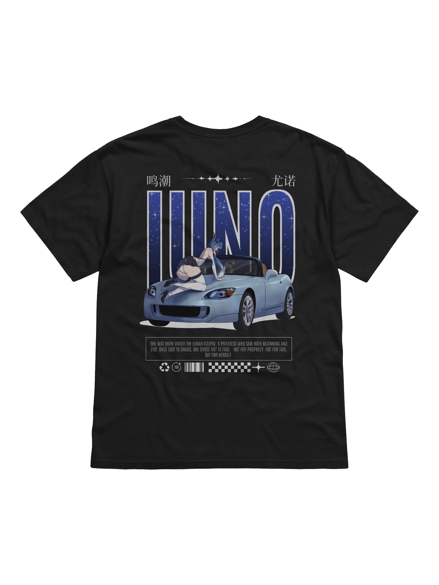 Iuno JDM T-Shirt (Dark Colors) | WuWa Anime Streetwear product image (2)