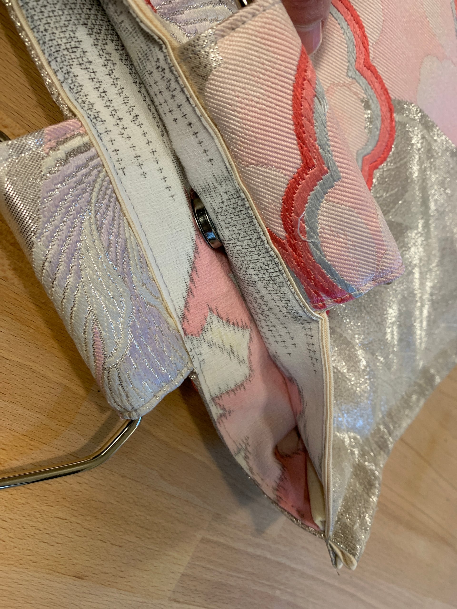 Upcycled Japanese Obi Shoulder Purse ~ Handmade Bag with Vintage Japanese Kimono Textiles product image (6)