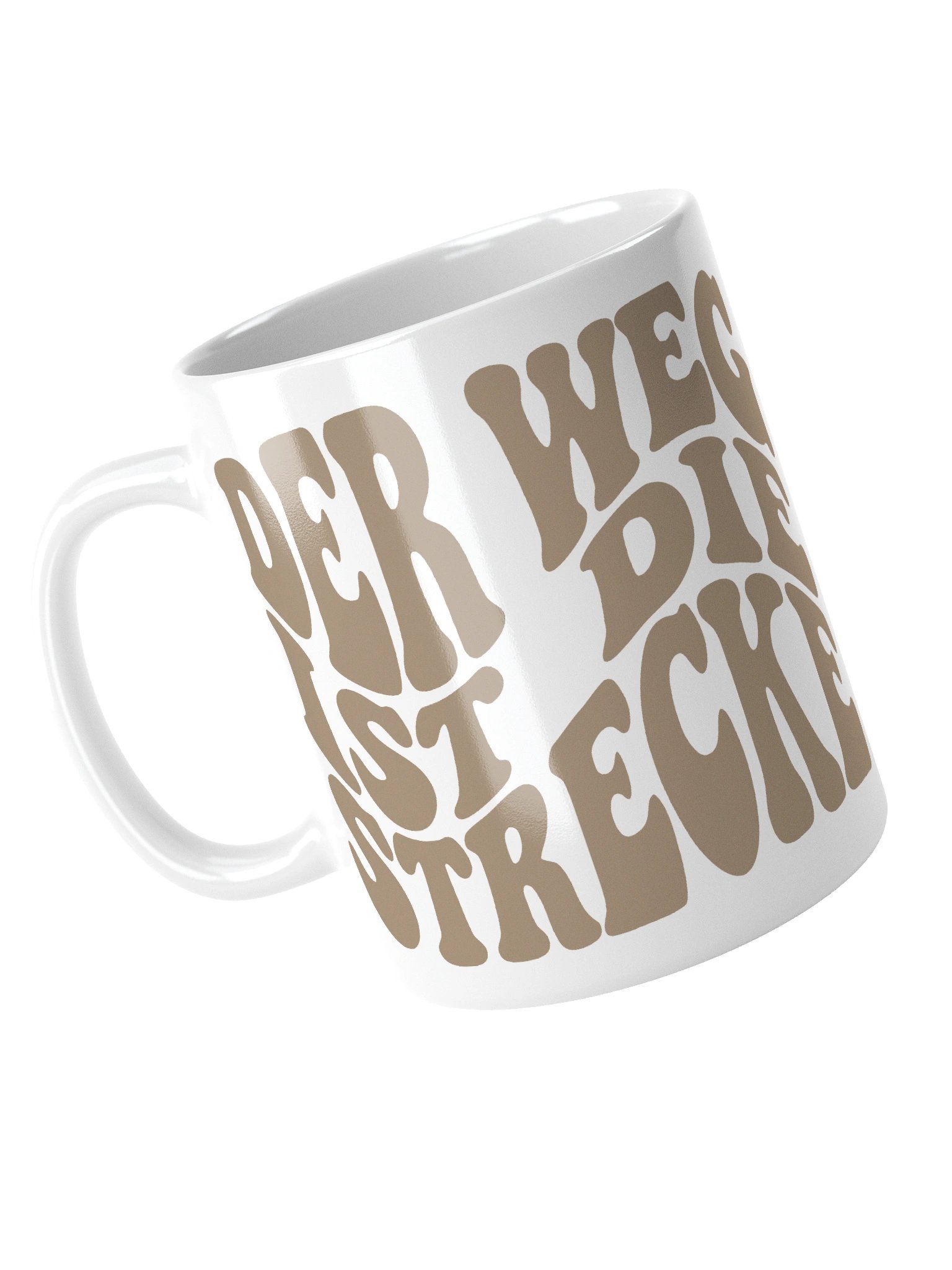 Der Weg ist die Strecke - Tasse Weiß product image (4)