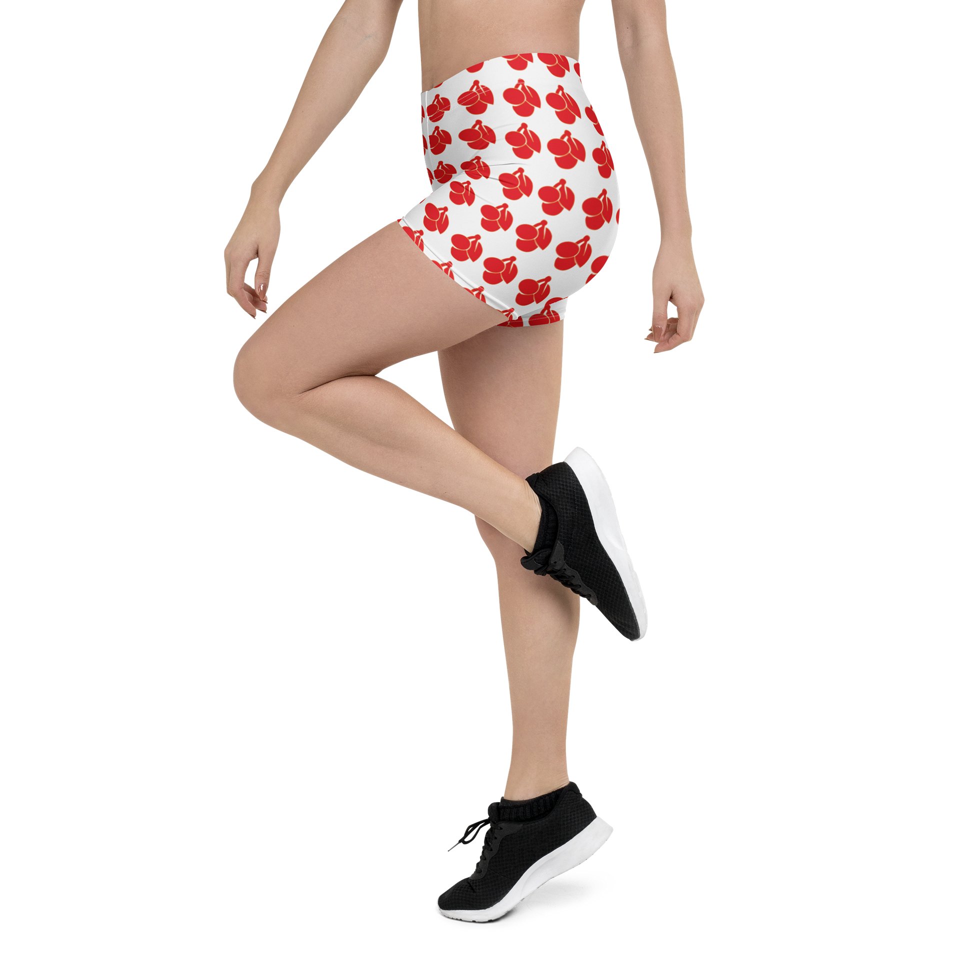 cherry logo all over print ladies shorts product image (4)