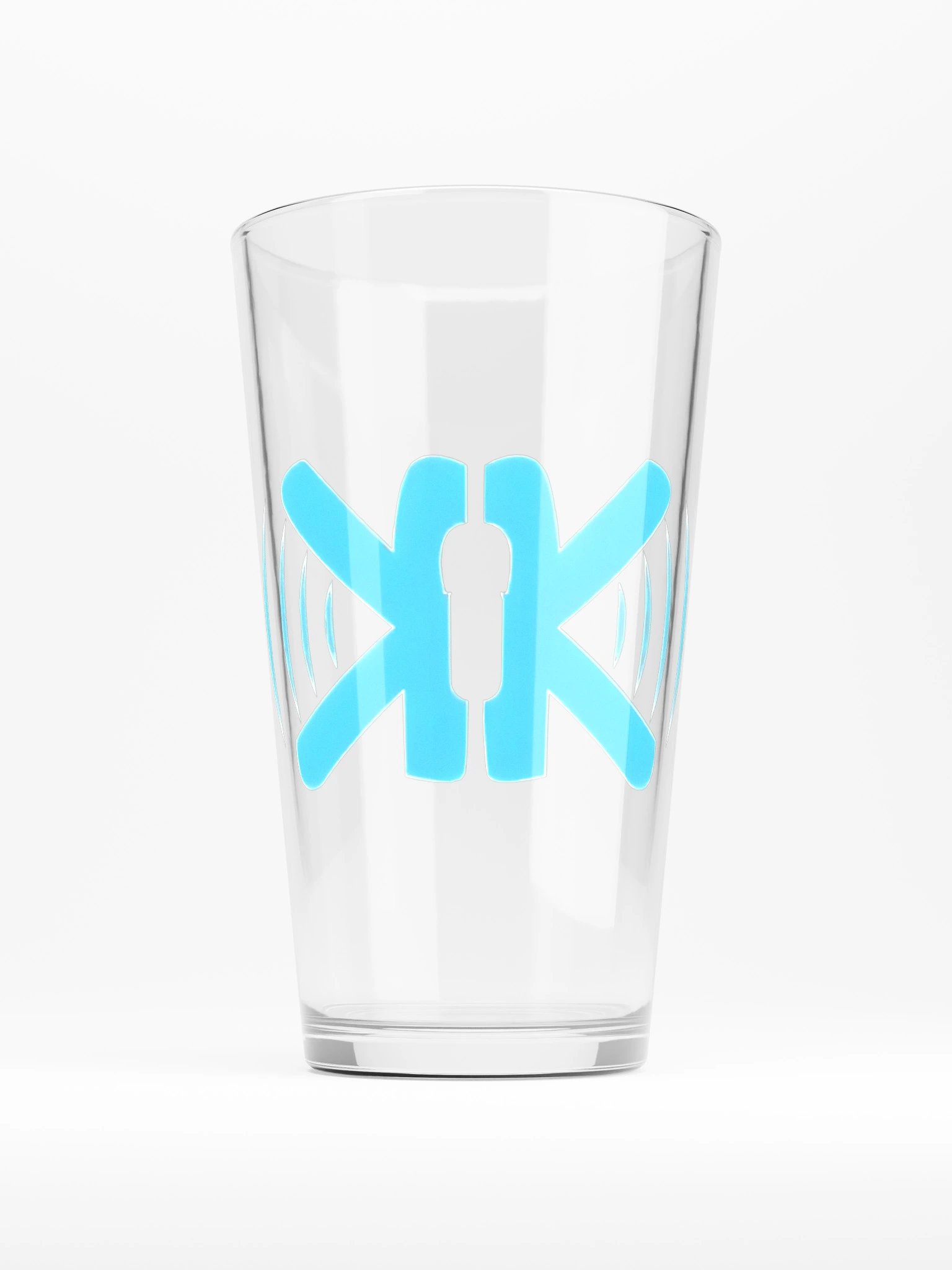 KIUK Shaker Pint Glass — Cyan Logo product image (1)