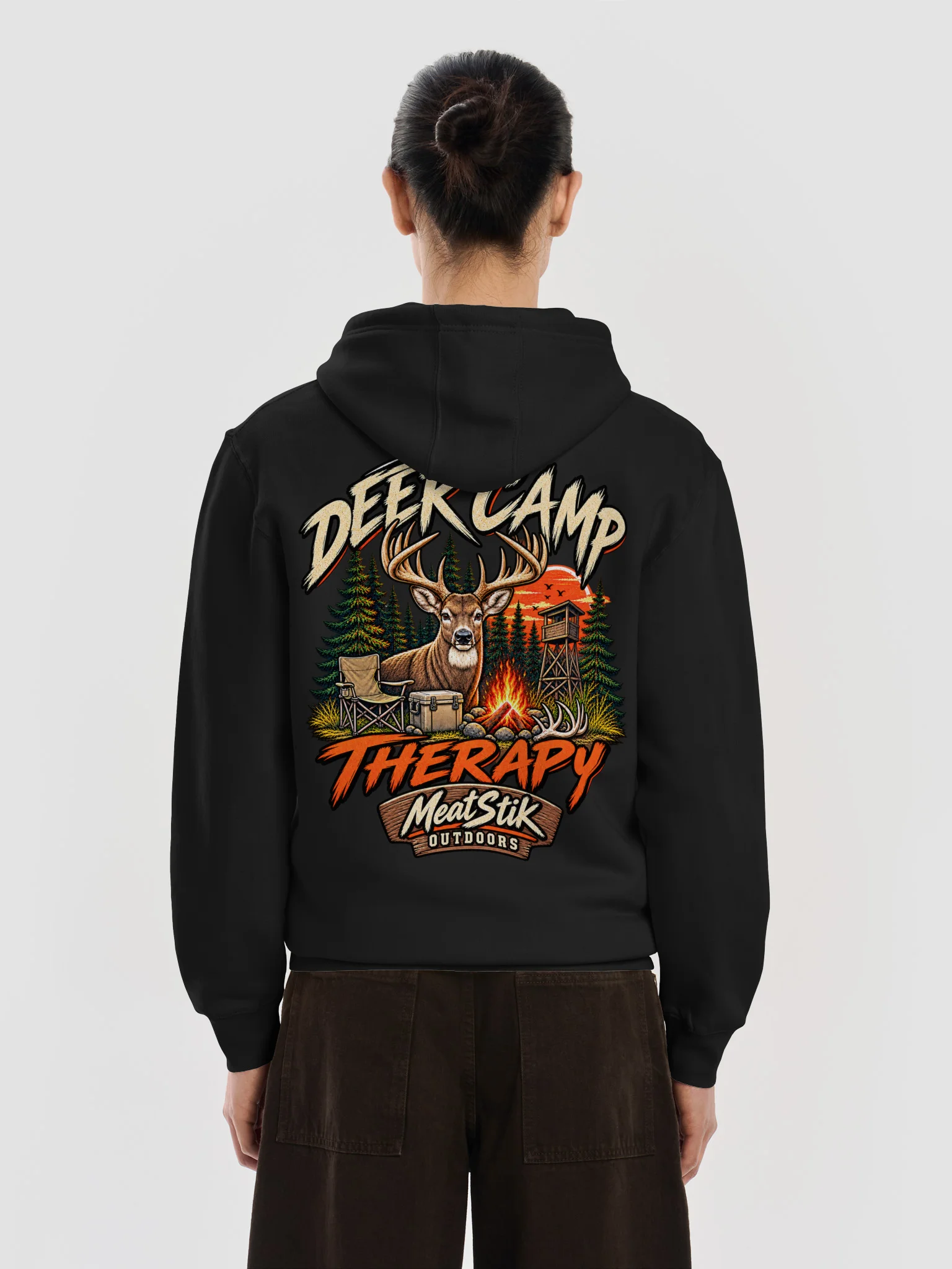 Deer Camp Therapy Full-Zip Hoodie product image (31)