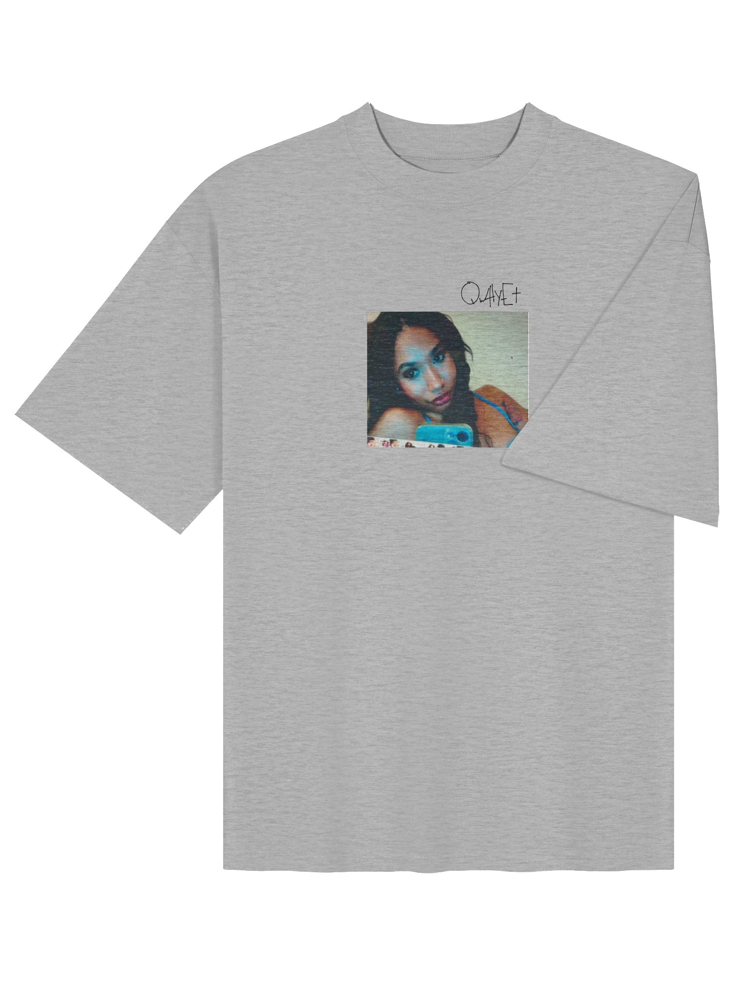 QWHYET BADDIE Oversized Tee (BLACK LOGO) product image (11)