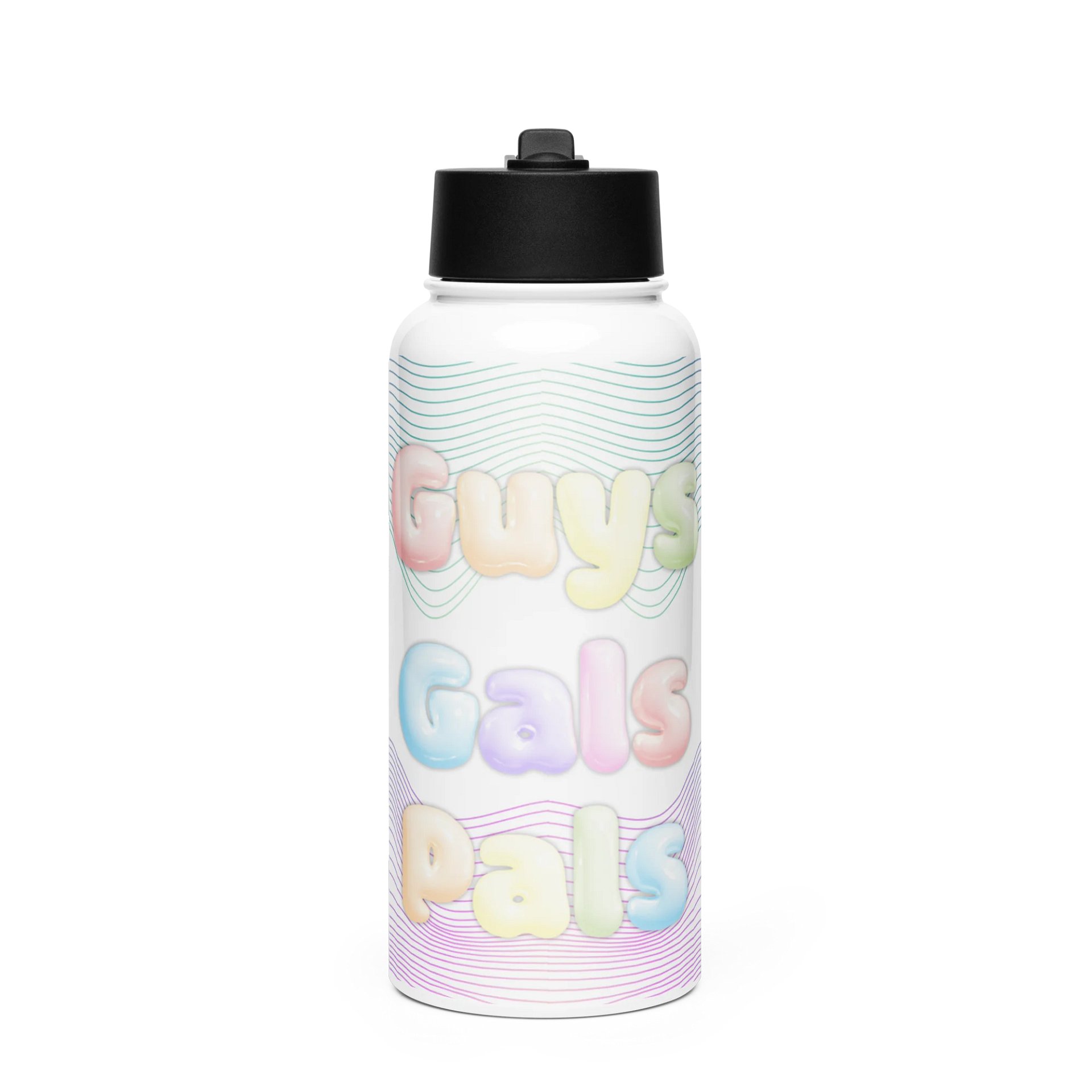 Guys Gals Pals Stainless Steel Pride Water Bottle product image (1)