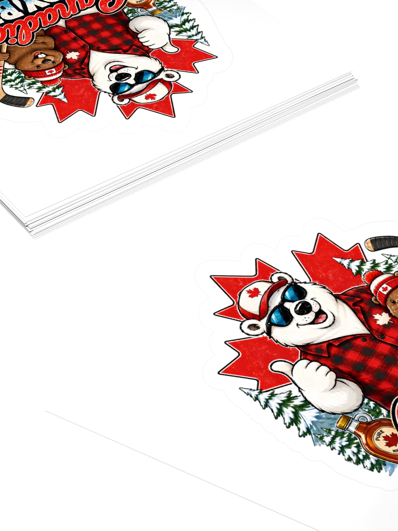 Canadian Daddy Bear - Polar Bear Sticker product image (11)