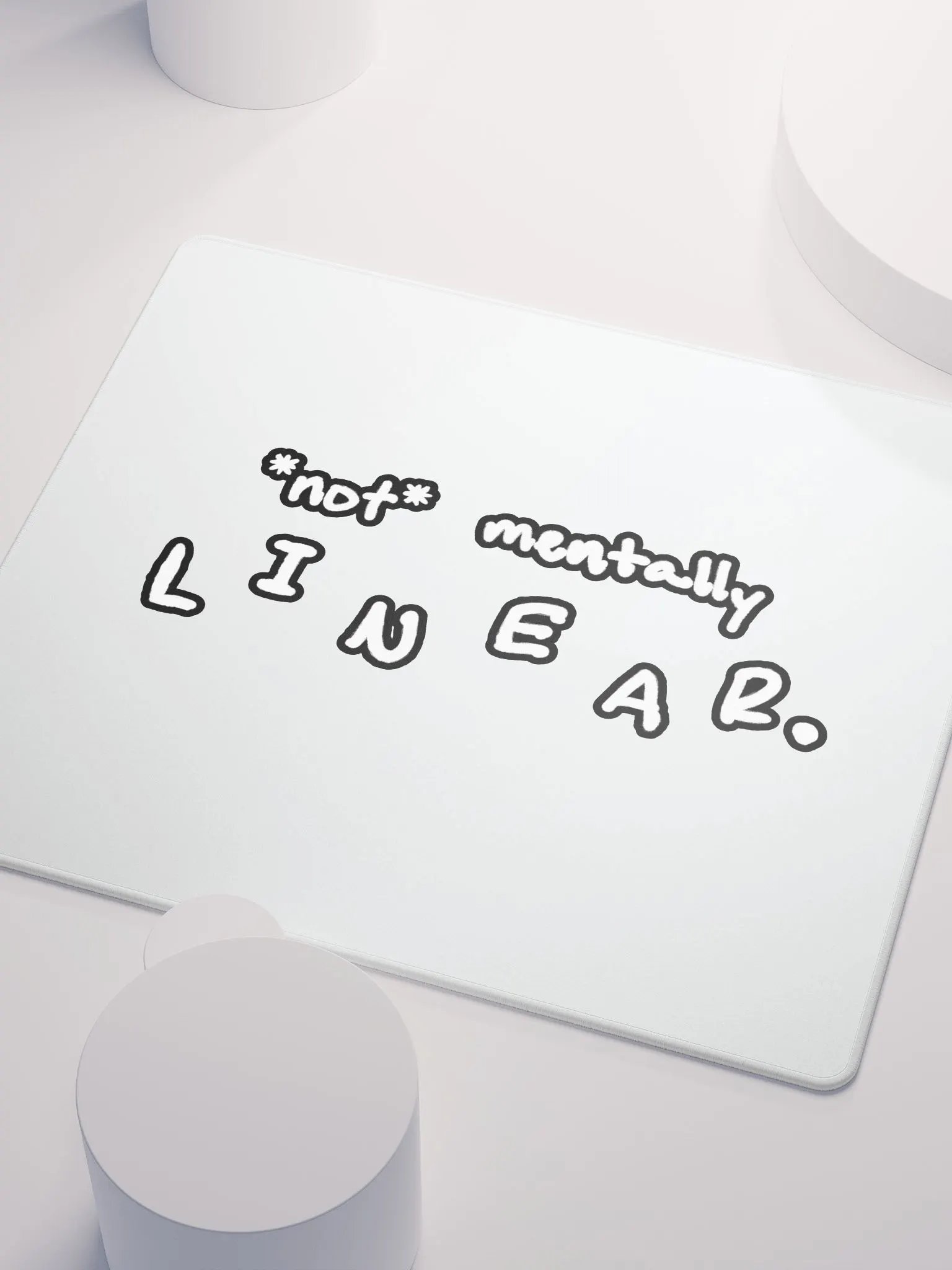 *not* mentally linear (lined design) mouse pad product image (3)
