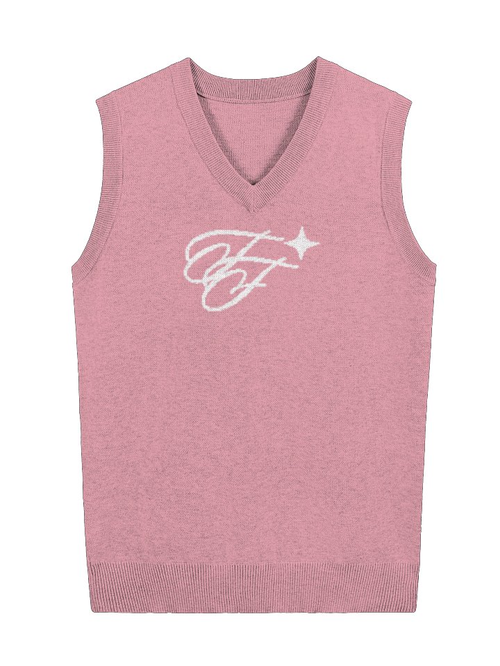 F&F Knitted V-Neck Vest Tournament (PNK) product image (1)