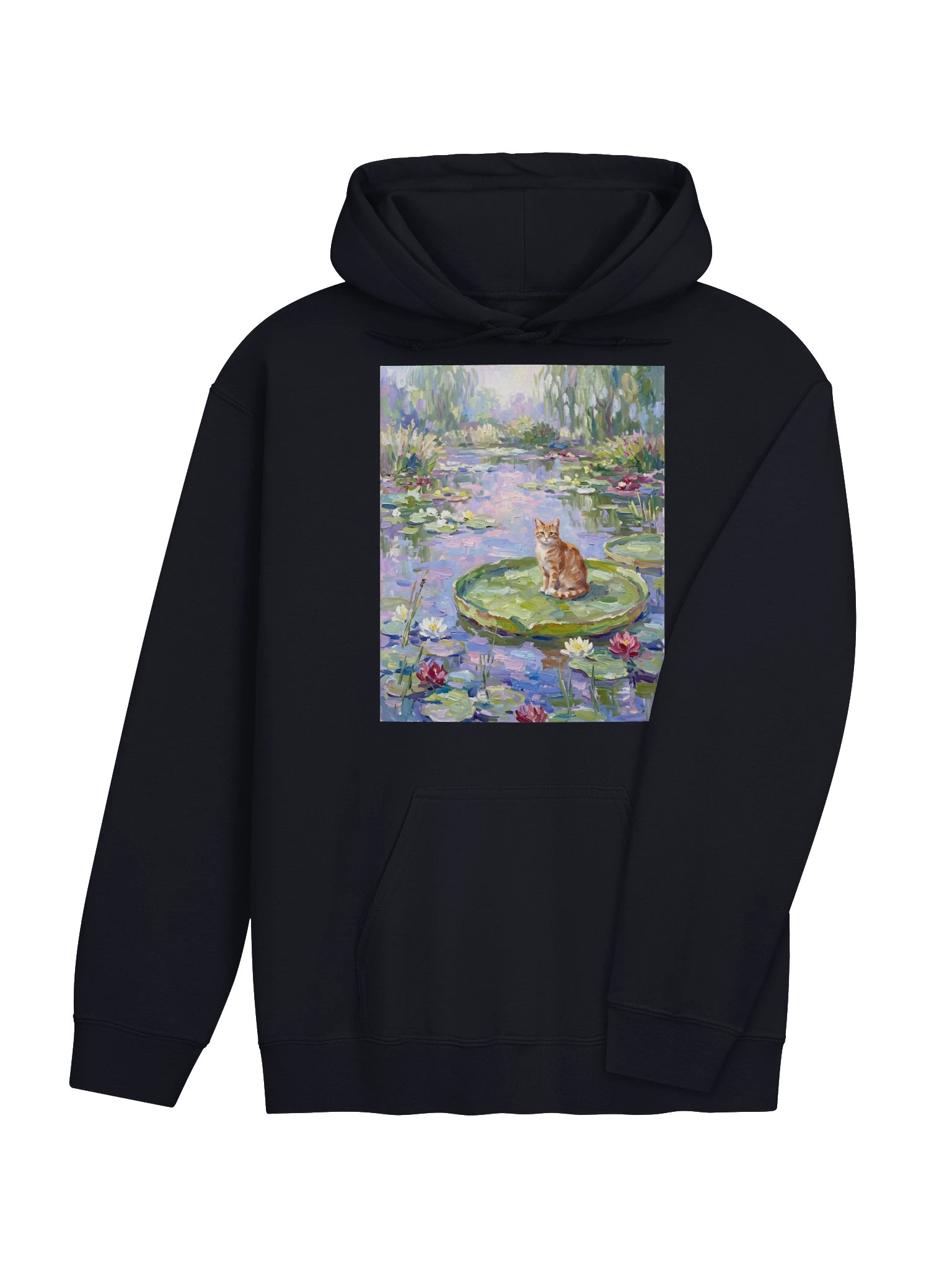 Water Lilies Cat Hoodie product image (25)