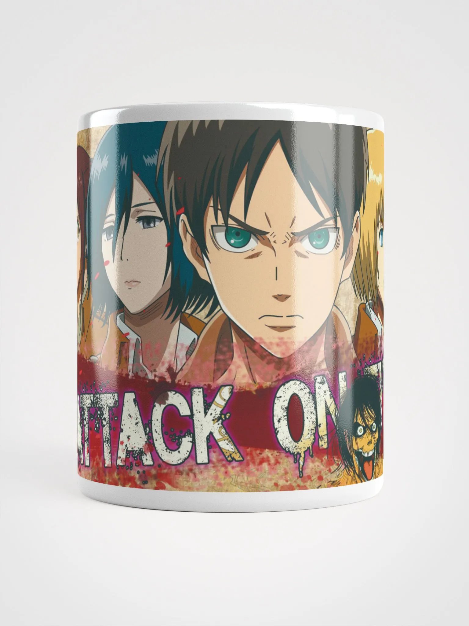Take of Titan White Glossy Mug – Epic Design for Anime Fans product image (13)