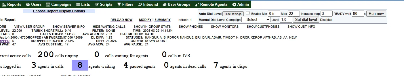 VICIdial Auto Dial Level Adjustment in Realtime Reports | Manual + Automated Control product image (2)