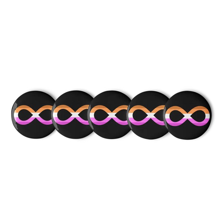 Autistic Lesbian Infinity Pin Set product image (1)