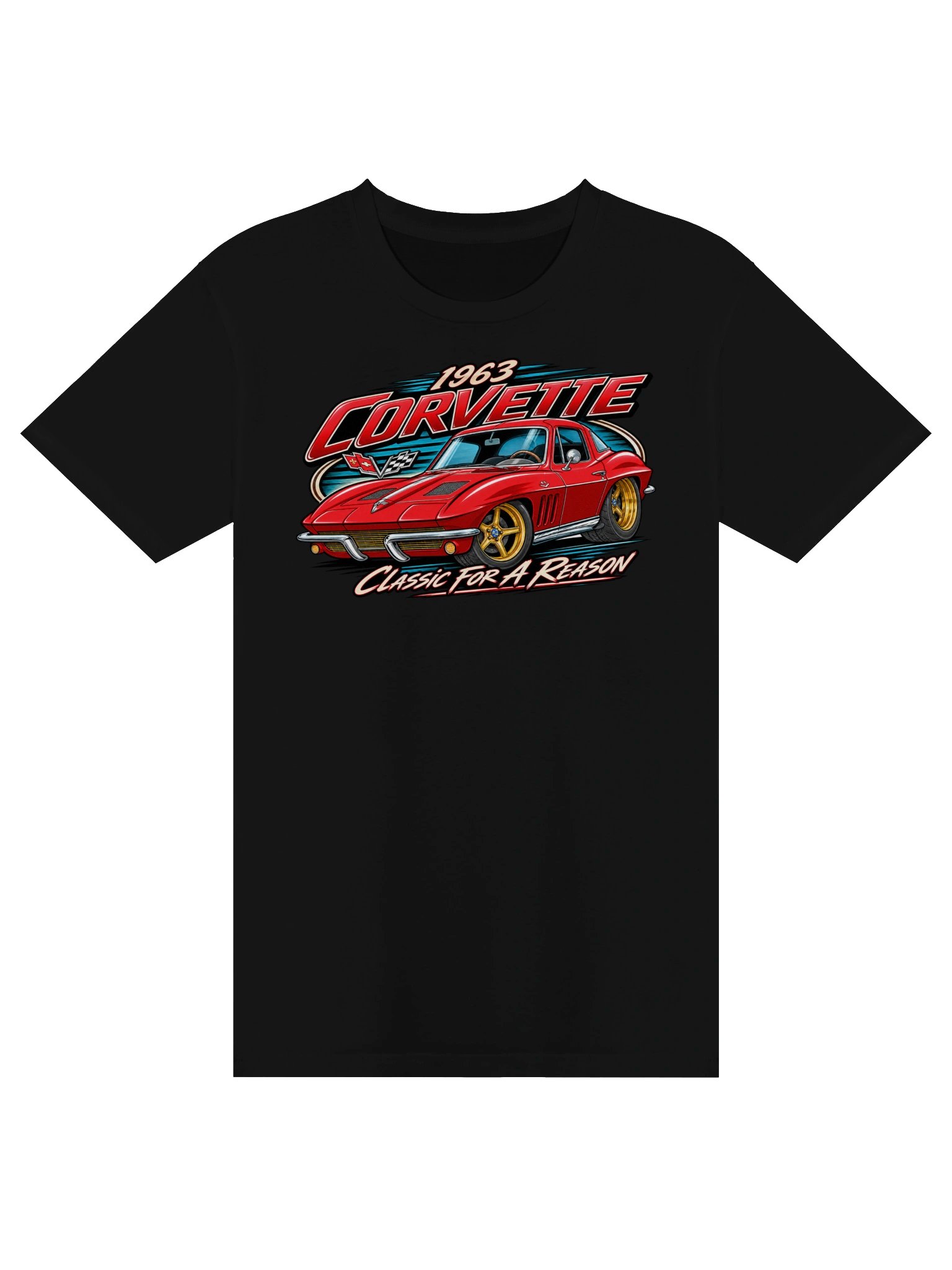 1963 Corvette – Classic for a Reason Red T-Shirt product image (3)