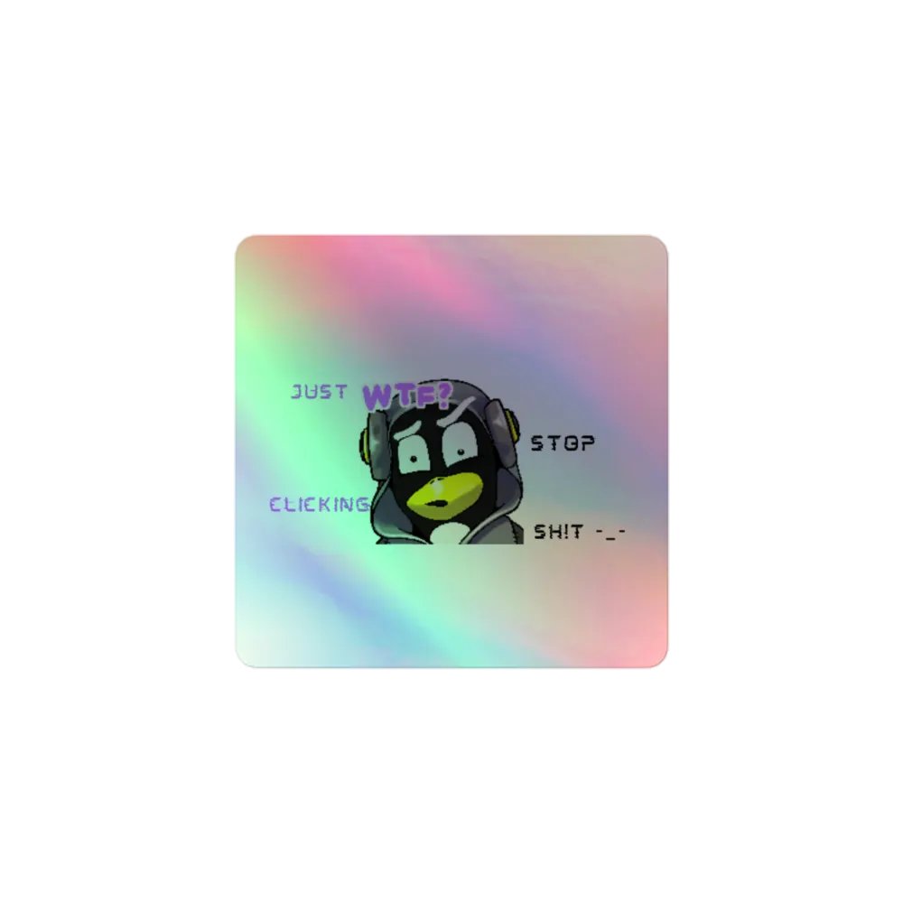 Coffee, not malware Holographic Sticker Sheet product image (1)