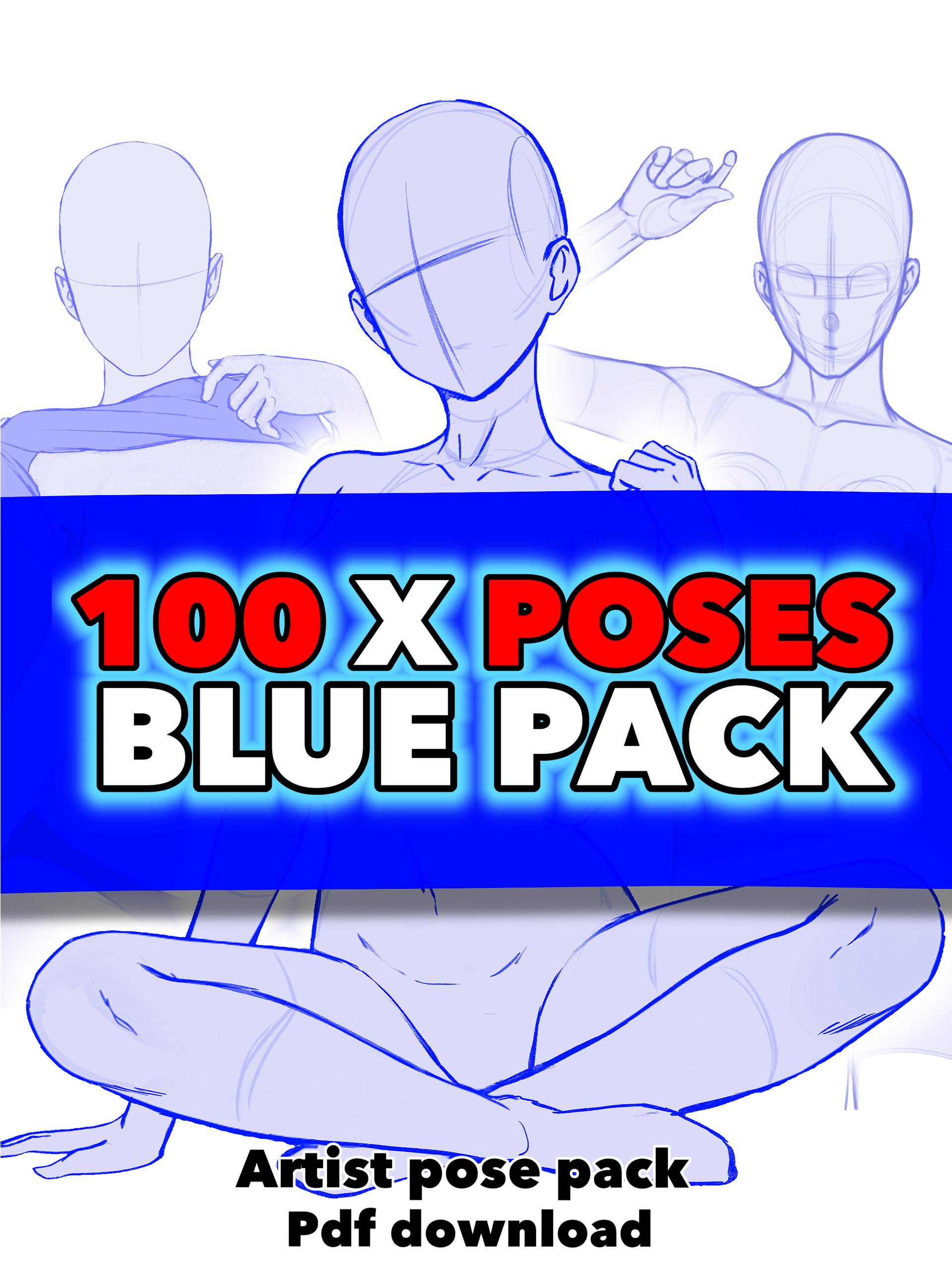 100 Adult Pose- [BLUE PACK] product image (1)