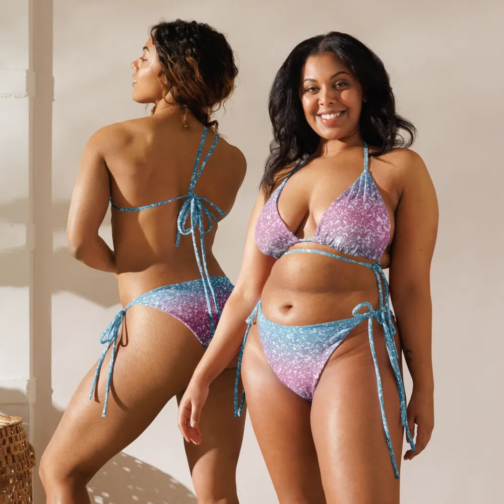 Glitter Unicorn Texture Design String Bikini (4) product image (11)