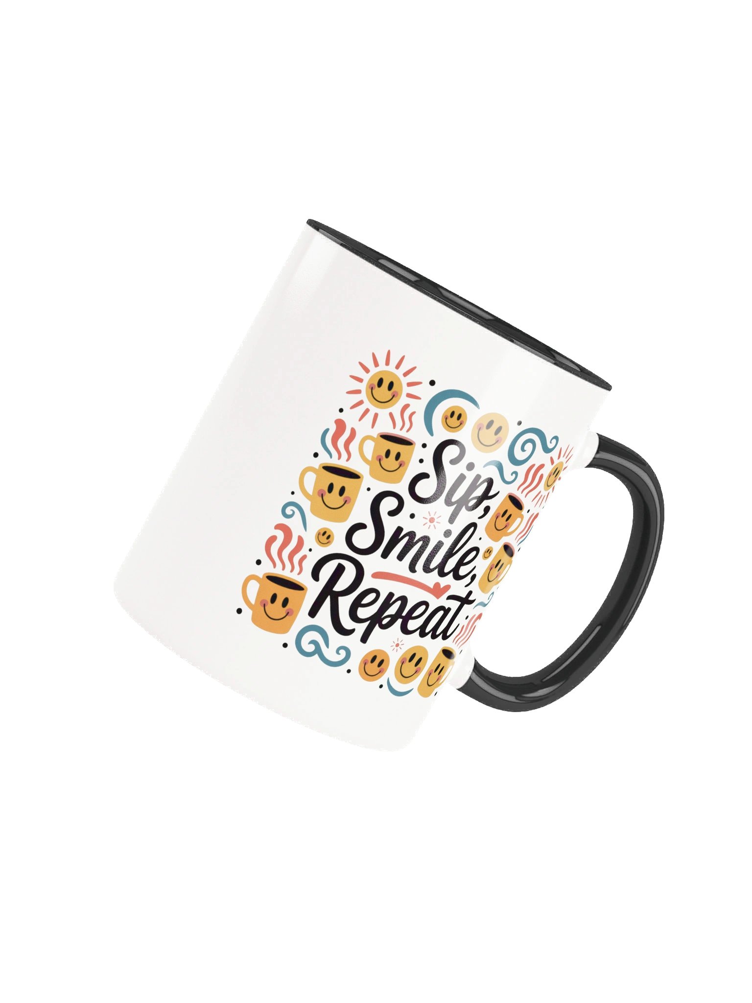 Sip Smile Repeat Coffee Mug - with Color Inside product image (4)
