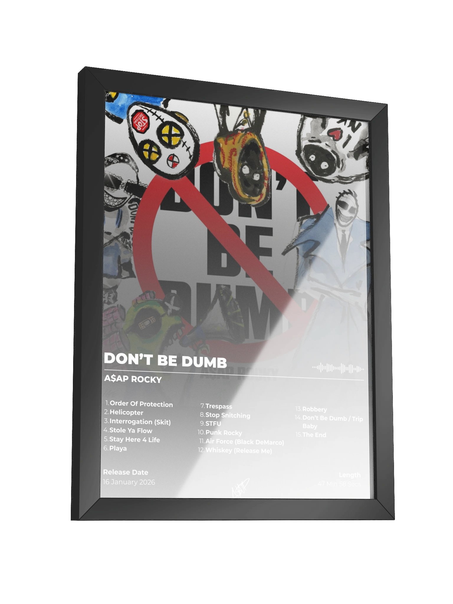 DON’T BE DUMB A$AP Rocky Framed Poster product image (5)