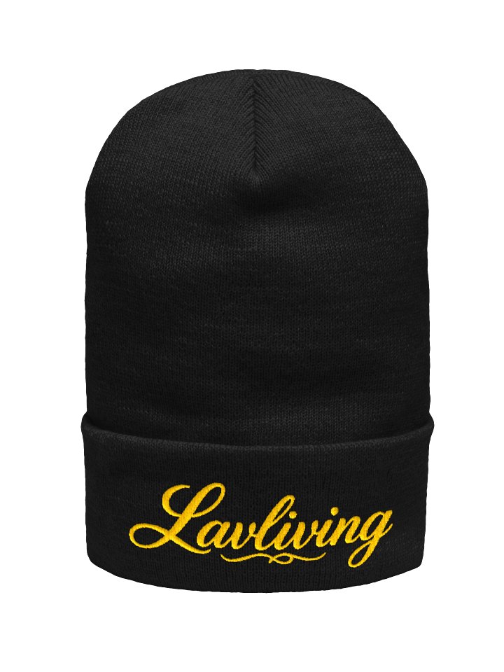 Lavliving — Gold Cuffed Beanie — actual product view