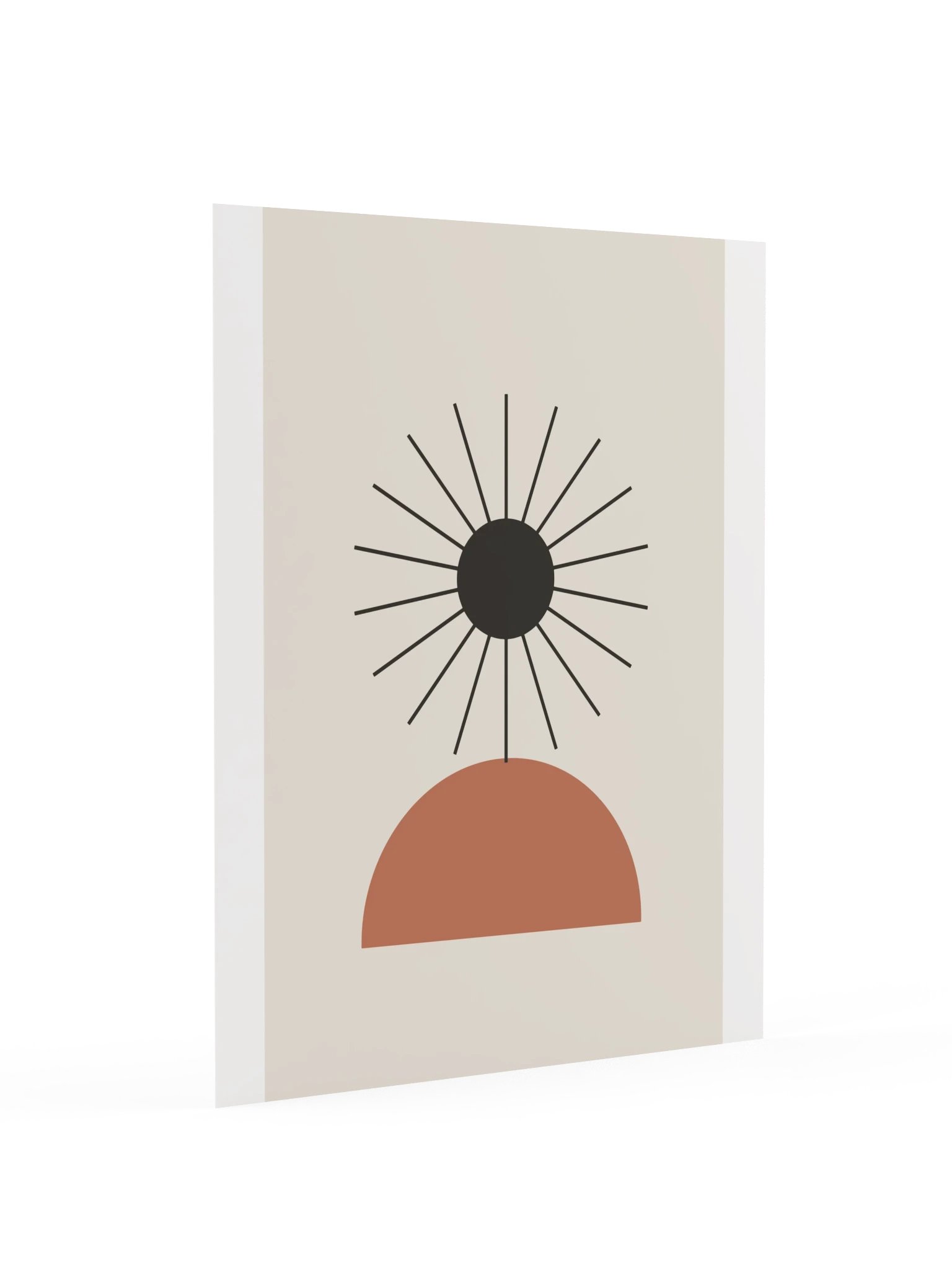 Charcoal Sun Print | Earthy Bathroom Wall Art product image (4)
