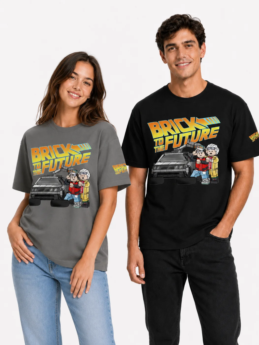 Brick to the Future Lego-Style Premium T-Shirt product image (1)