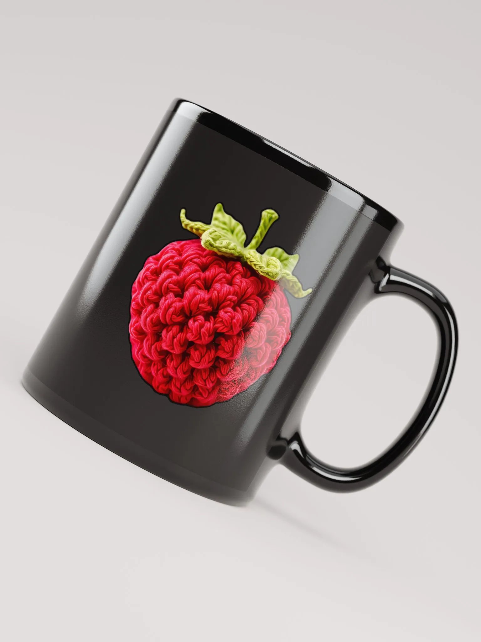 CozyAvocado Black Glossy Raspberry Mug #1 product image (4)