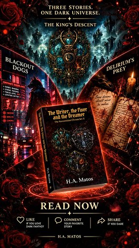 🌌 Discover three lives bound by shadow and power.

Enter the darker face of Kenoma: 📖 The Writer, the Fixer and the Dreamer b...