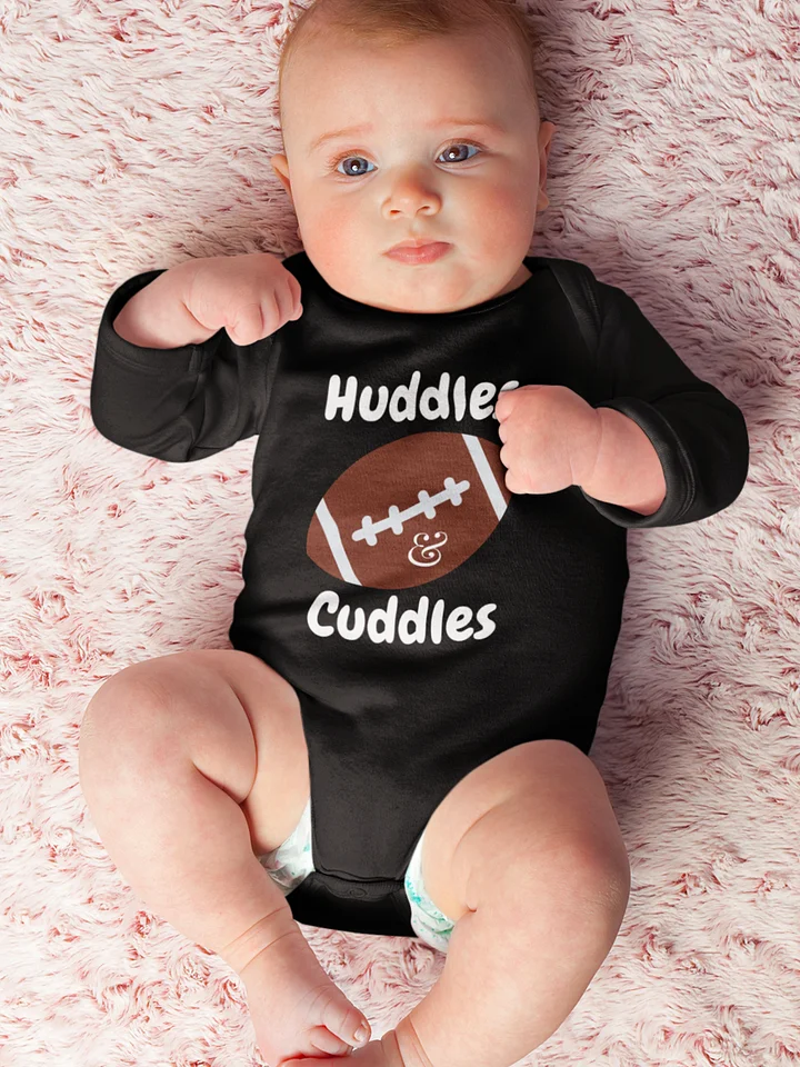 Game Day Baby Onesie – Huddles & Cuddles Football Bodysuit product image (1)