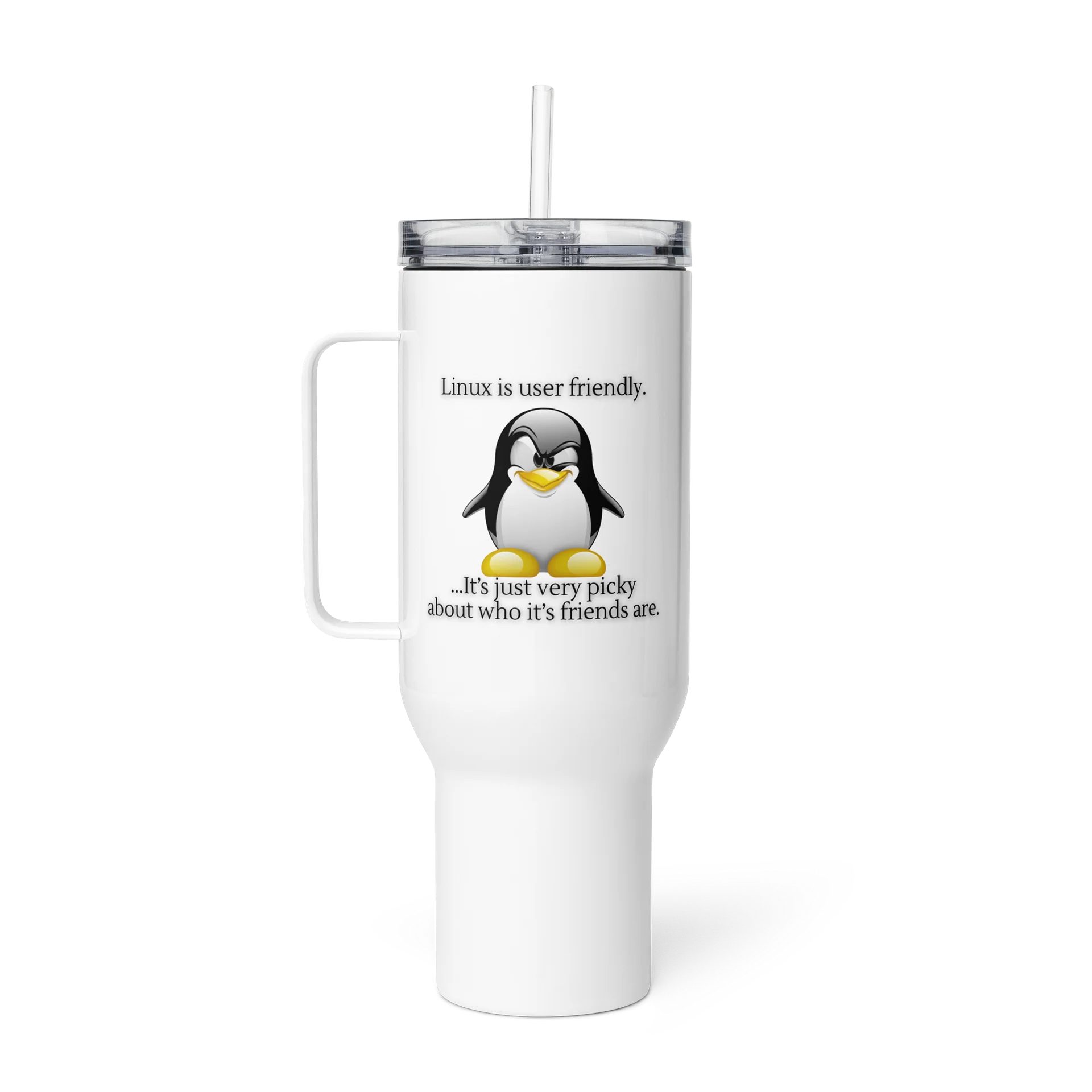 40oz Steel Tumbler - Tux is our friend! product image (1)