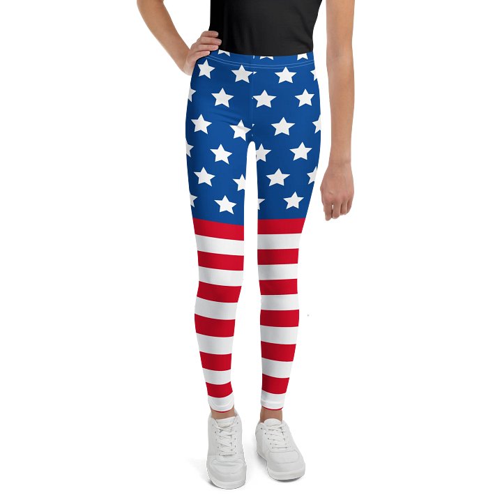 Starry Stripes Youth Leggings product image (1)