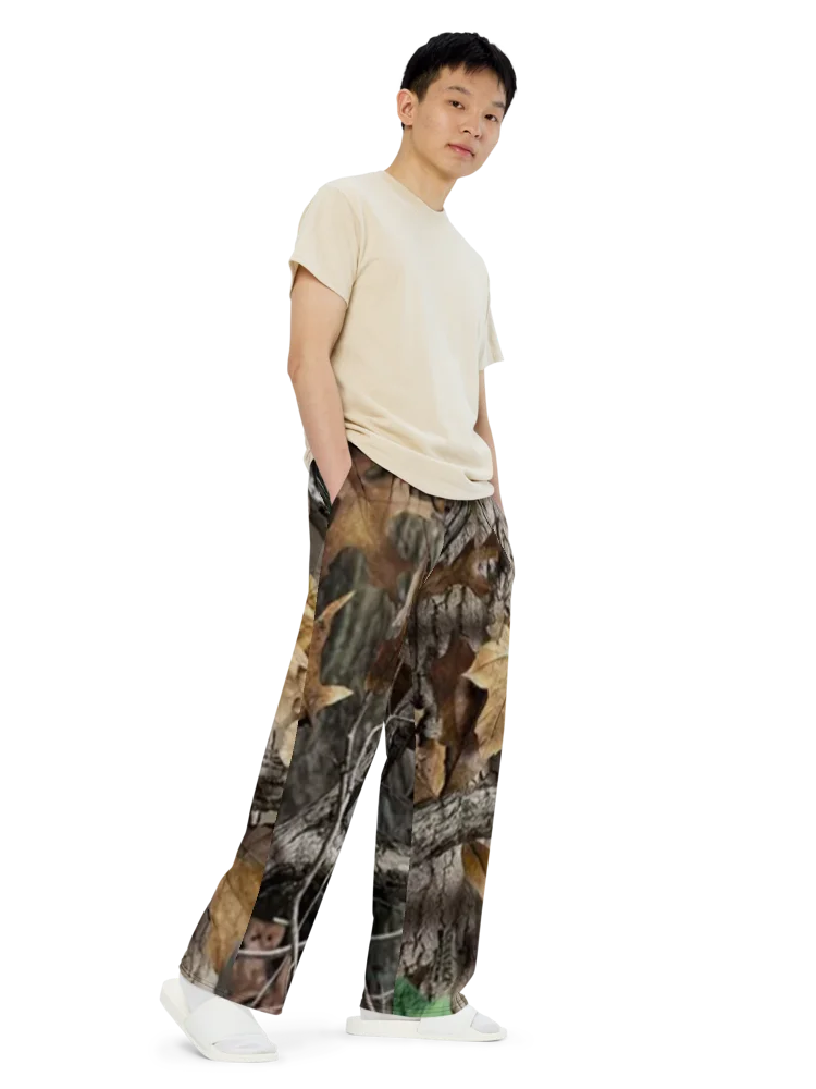 All-over print unisex wide-leg pants Camo product image (2)