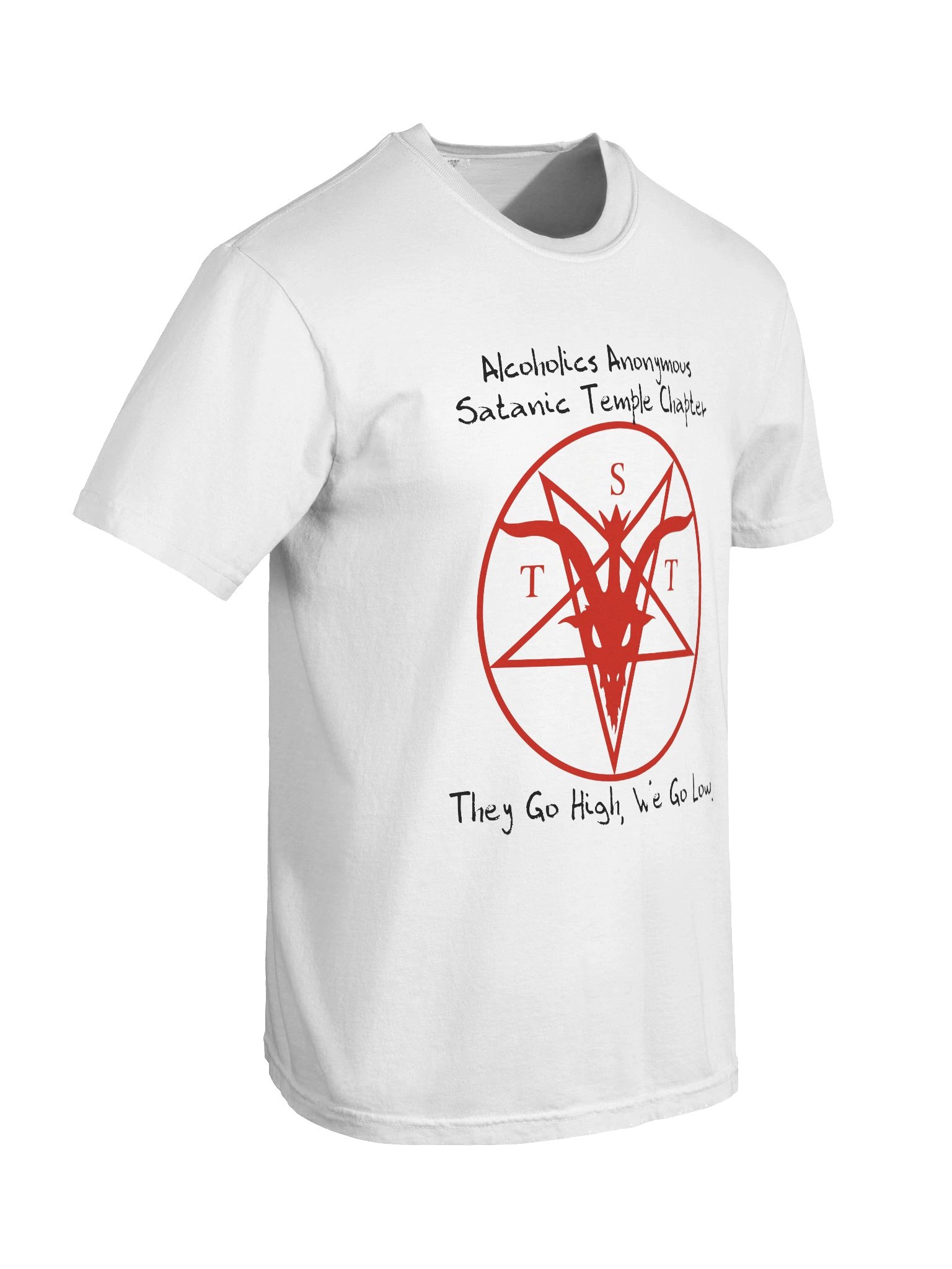Alcoholics Anonymous Satanic Temple Chapter We Go Low T-Shirt product image (8)