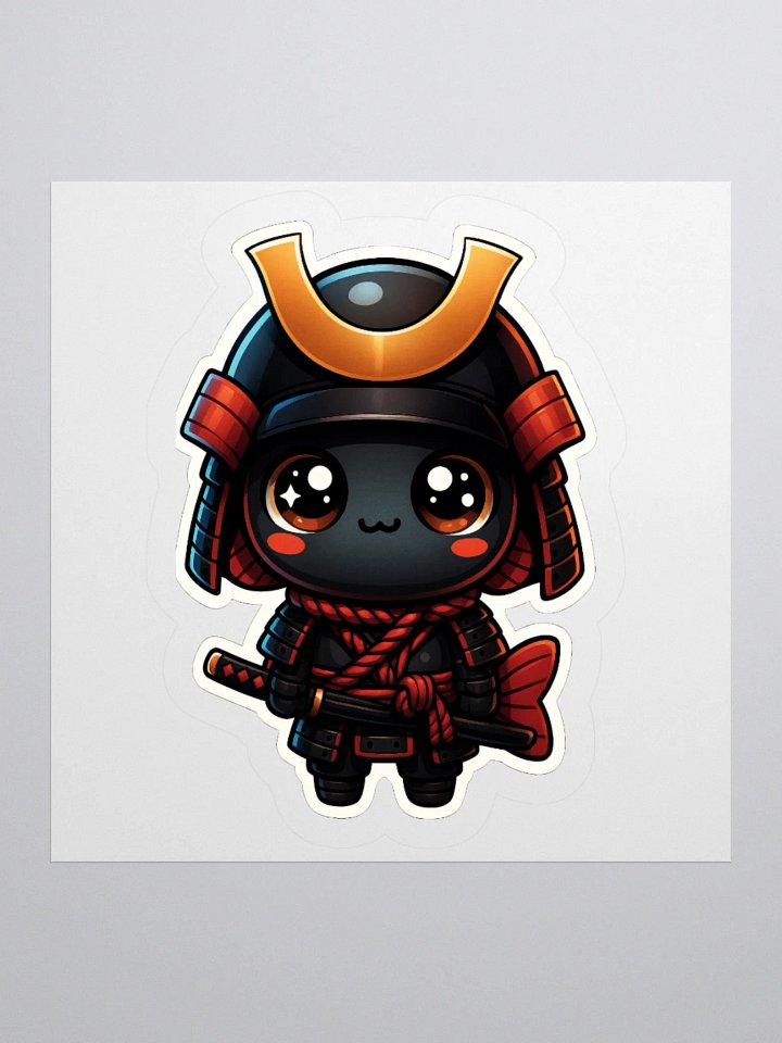 Black Samurai Fishy Kiss Cut Stickers product image (2)