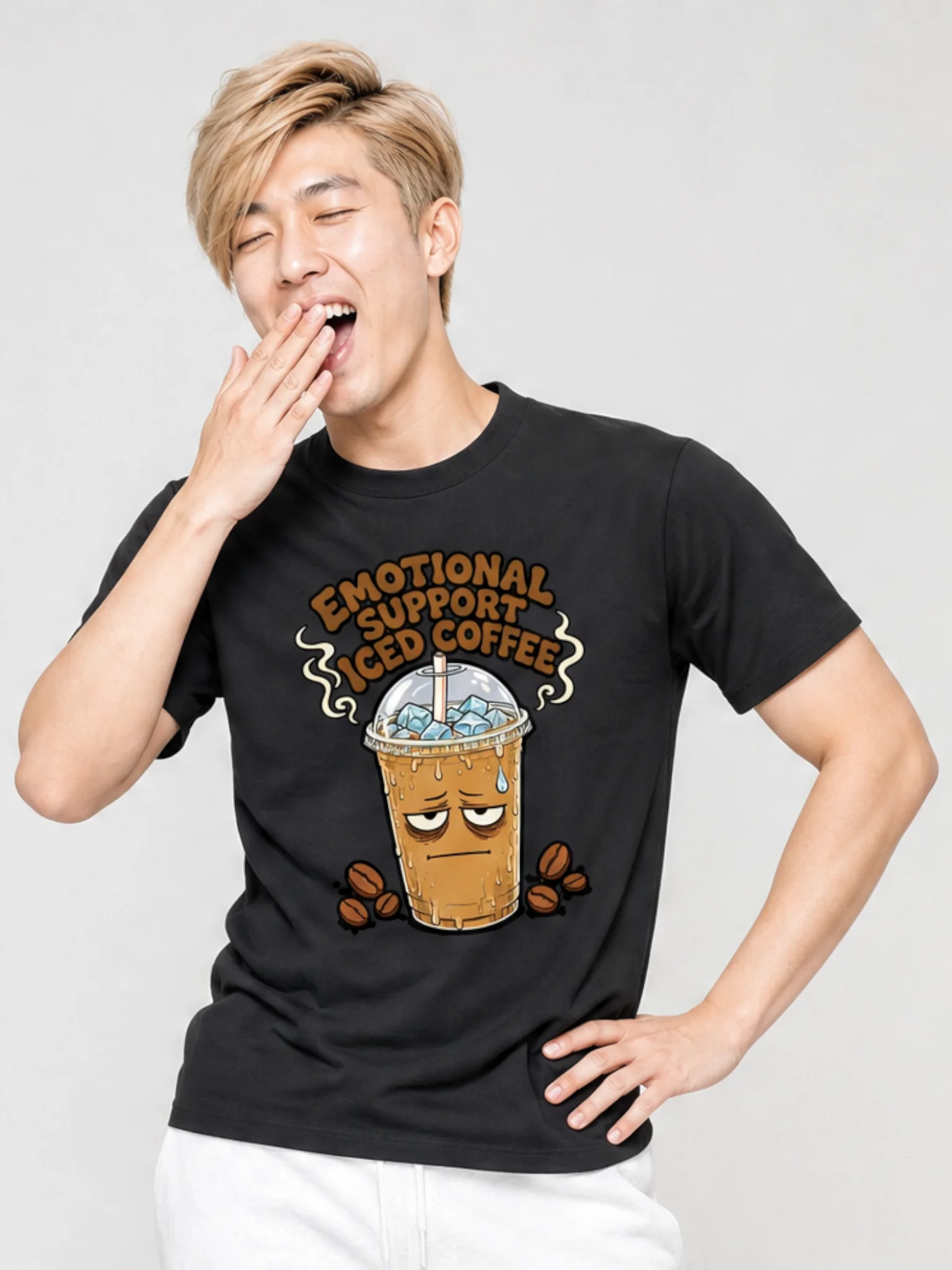 Emotional Support Iced Coffee Graphic T-Shirt product image (2)