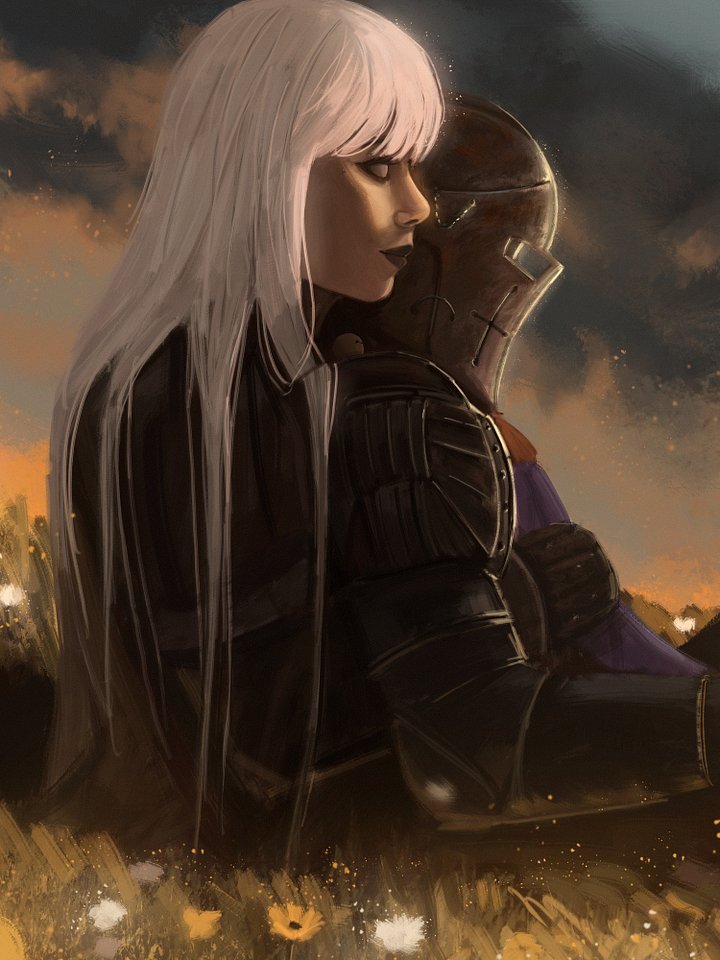 A Knight and A Girl Matte art print product image (1)