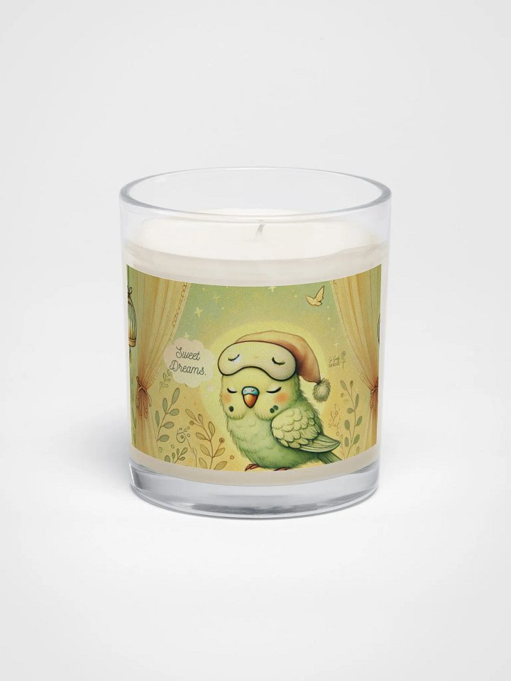 Sweet Dreams Parakeet – Soy Wax Candle in Clear Glass Jar 4 product image (1)