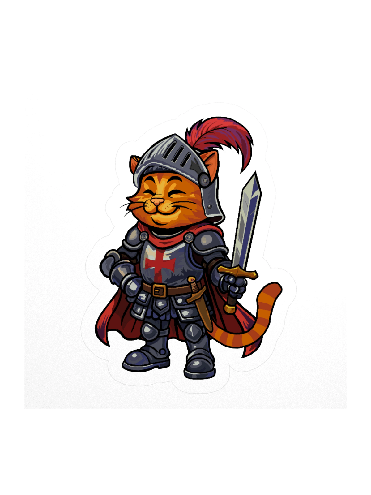 Crusader Knight Cat - Armour and Sword for Battle | Animation Assets ...