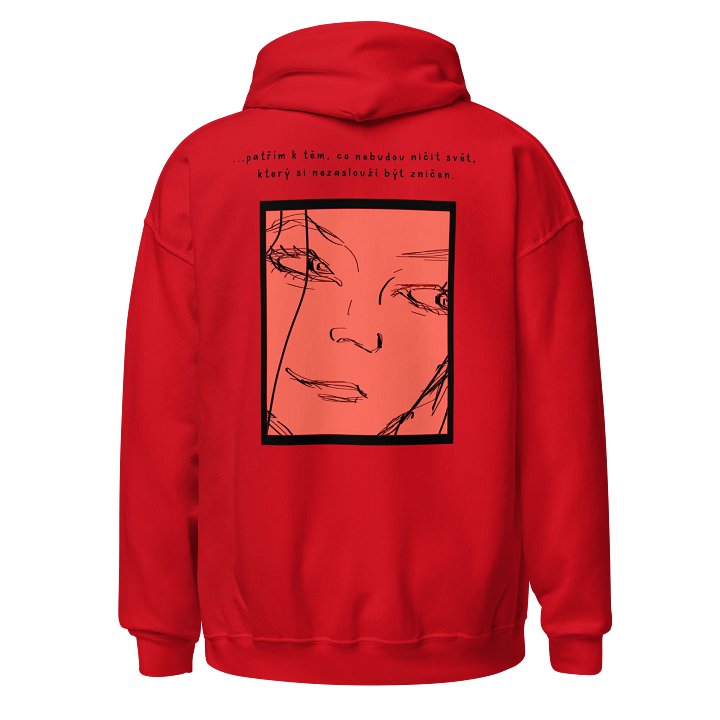 Za lepší svět Red Hoodie product image (1)