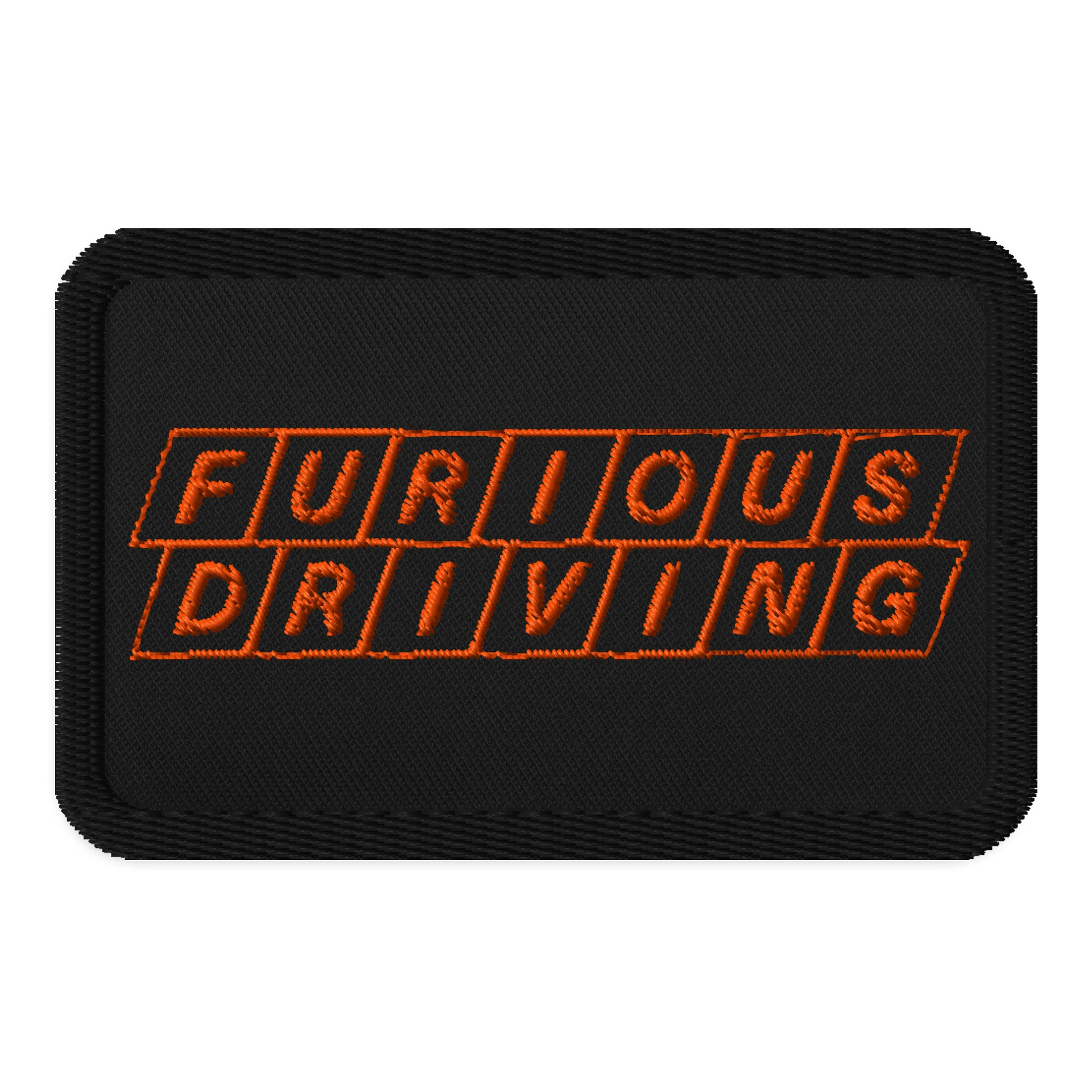 Furious Driving 1980 Fiat Font logo patch product image (1)