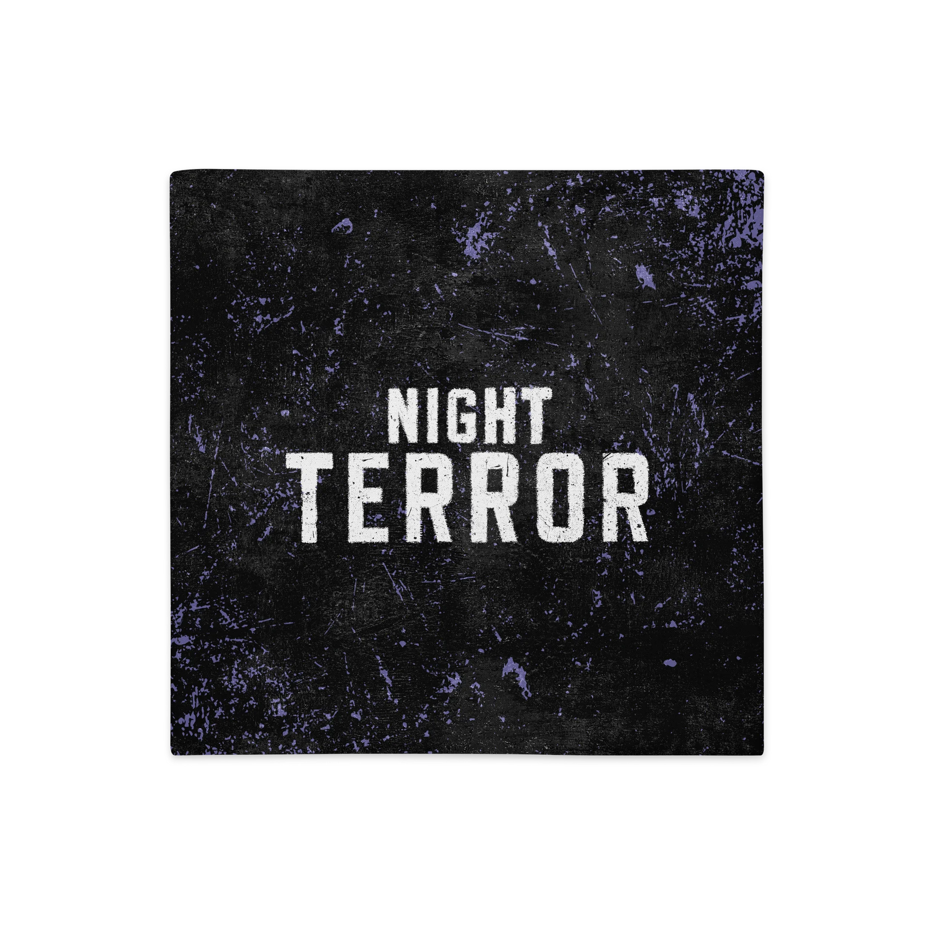 NIGHT TERROR: 90s Themed Print Premium Square Pillow Case product image (1)