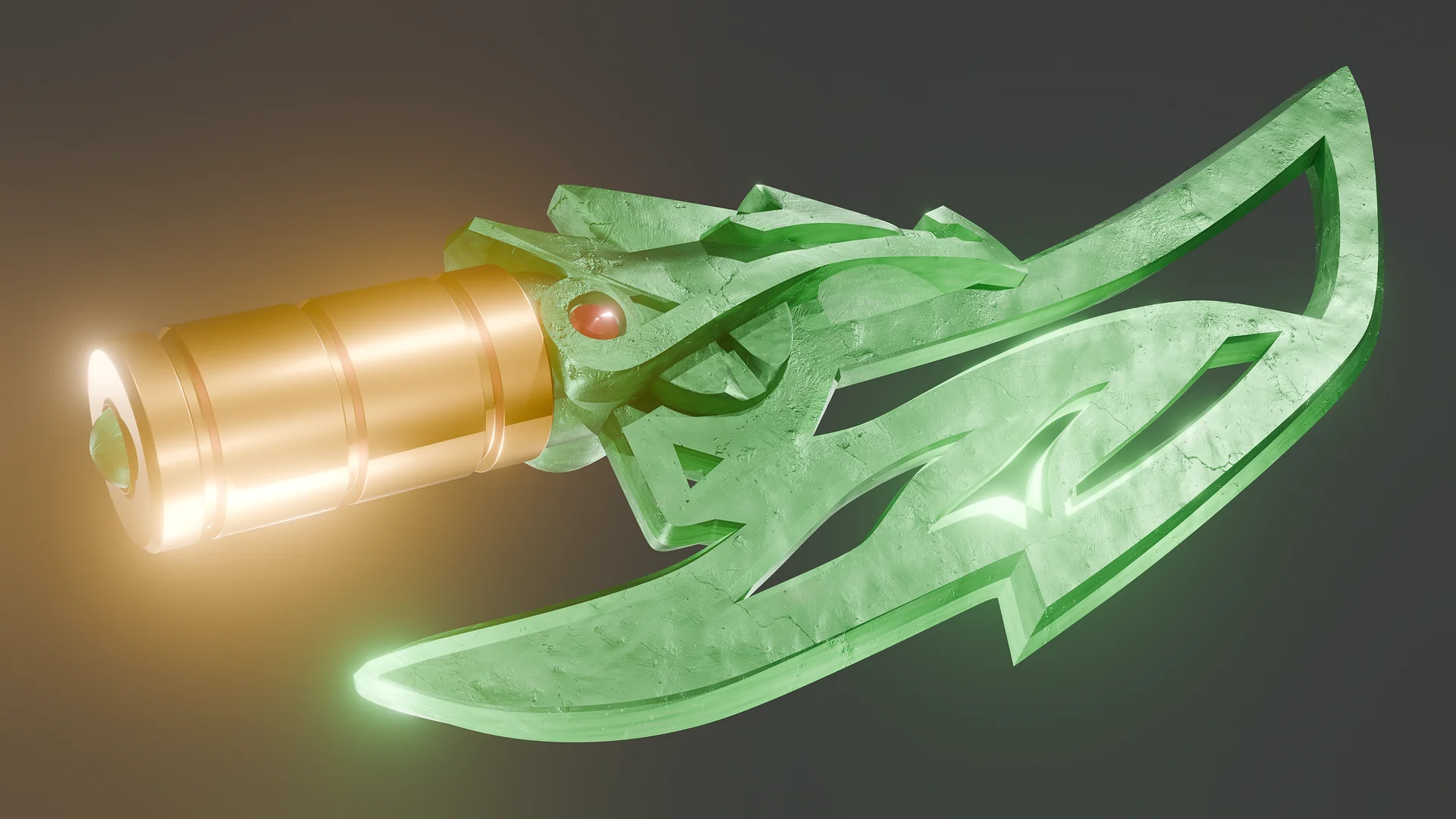 Ninjago Jade Blade - 3D printable model files product image (5)