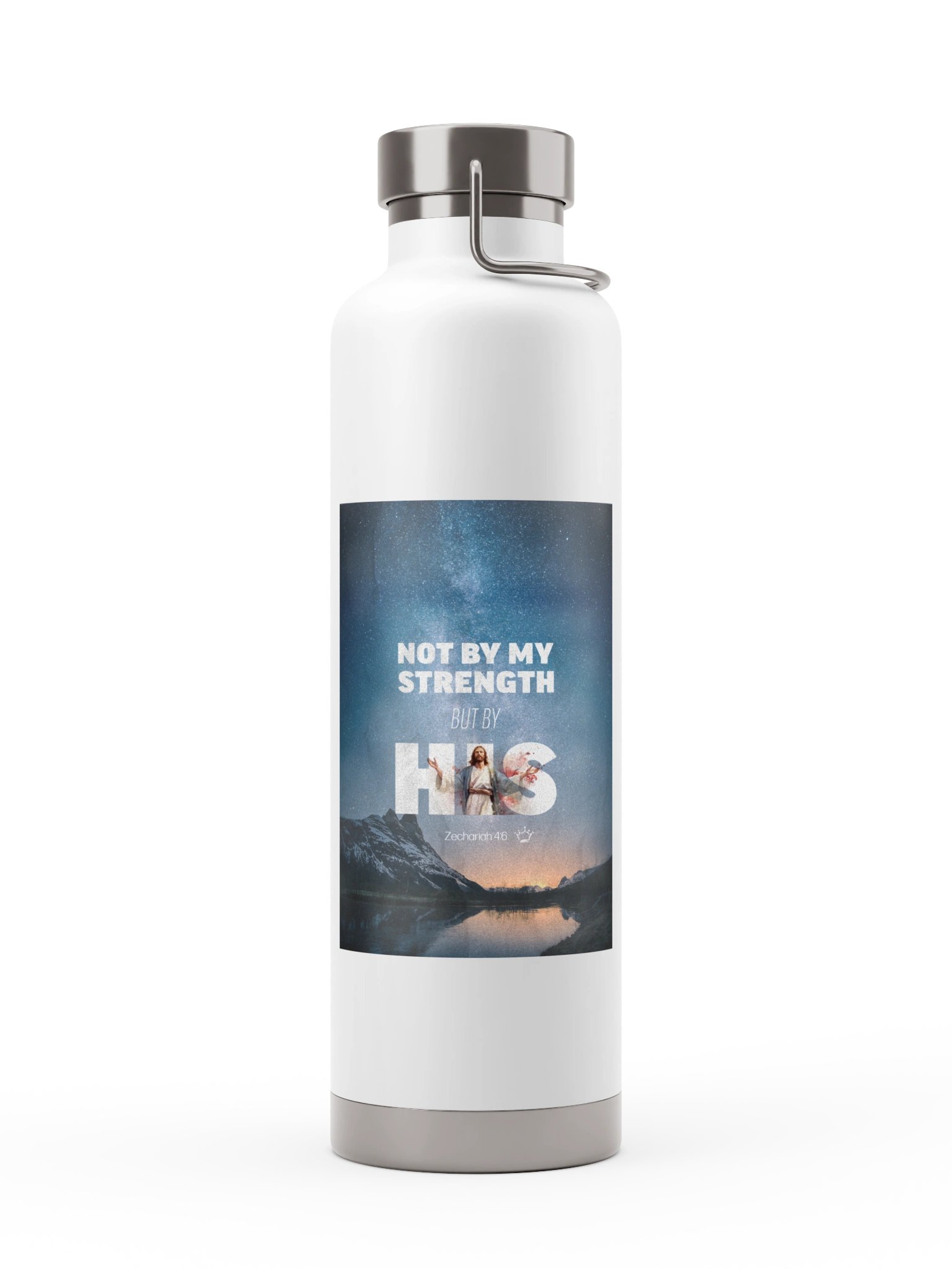 NOT BY MY STRENGTH Christian Poster Bottle - GYM Bottles Collection product image (1)