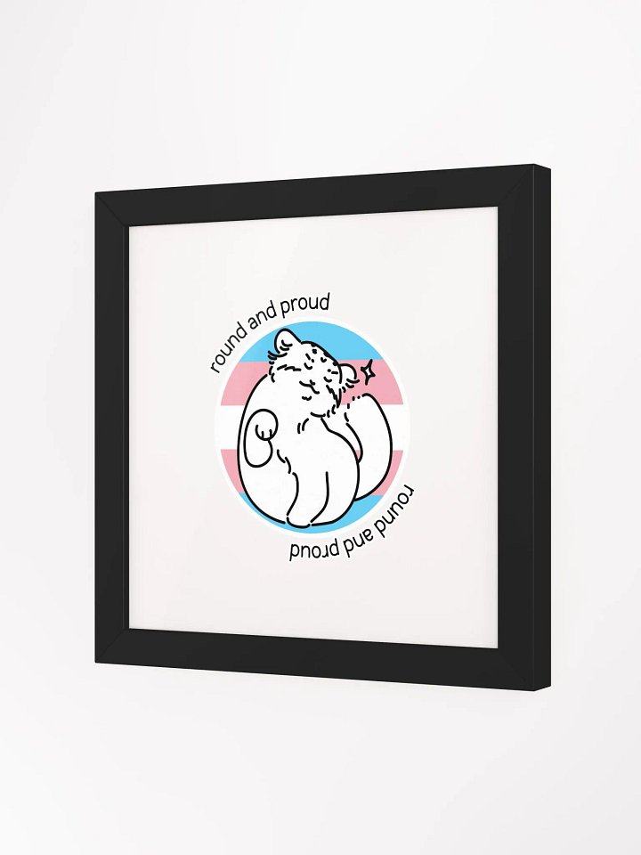 Round and Proud Manul Transgender Version - Framed Print product image (5)