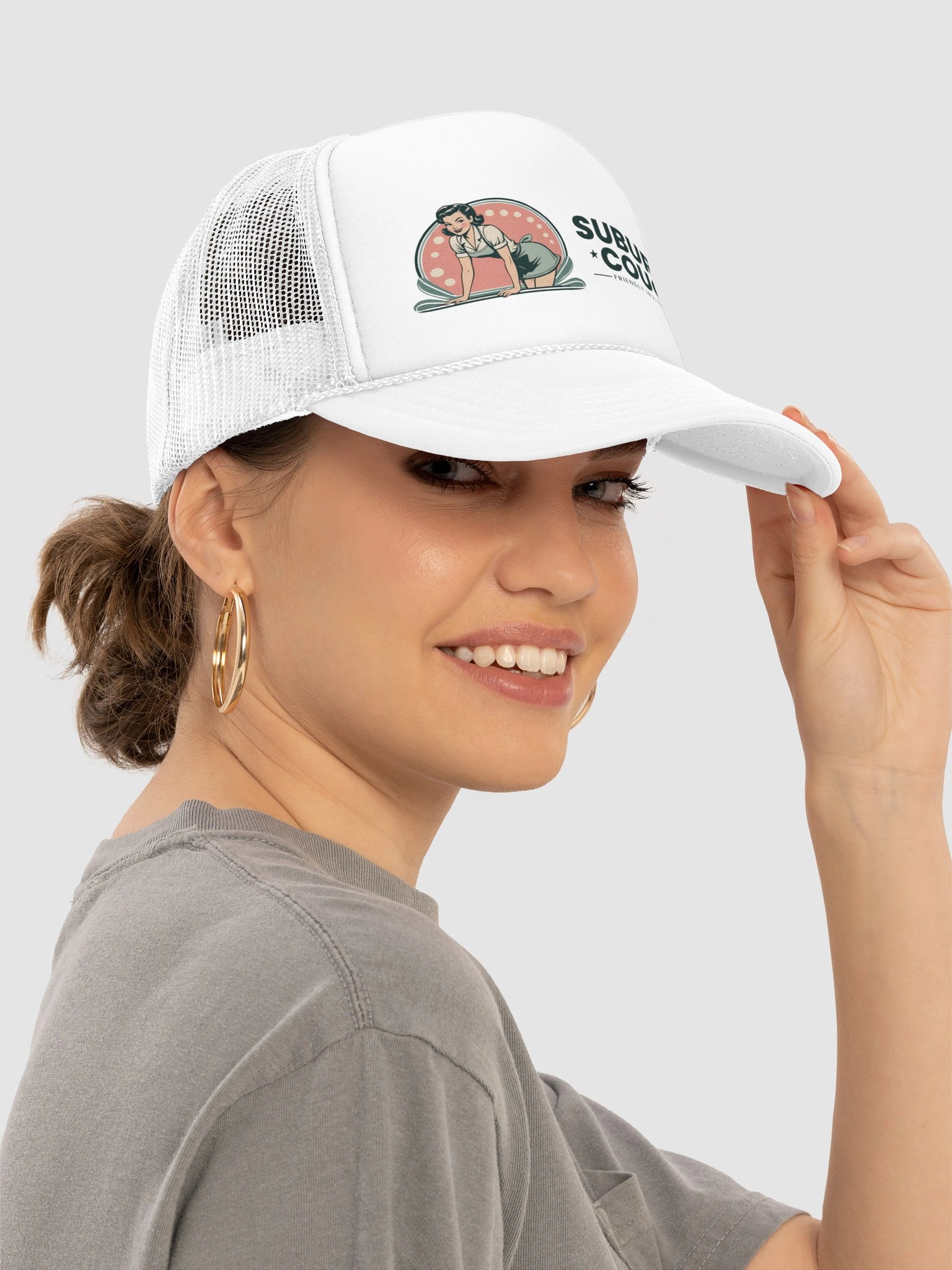 Suburban Cougar Retro Trucker Hat product image (7)
